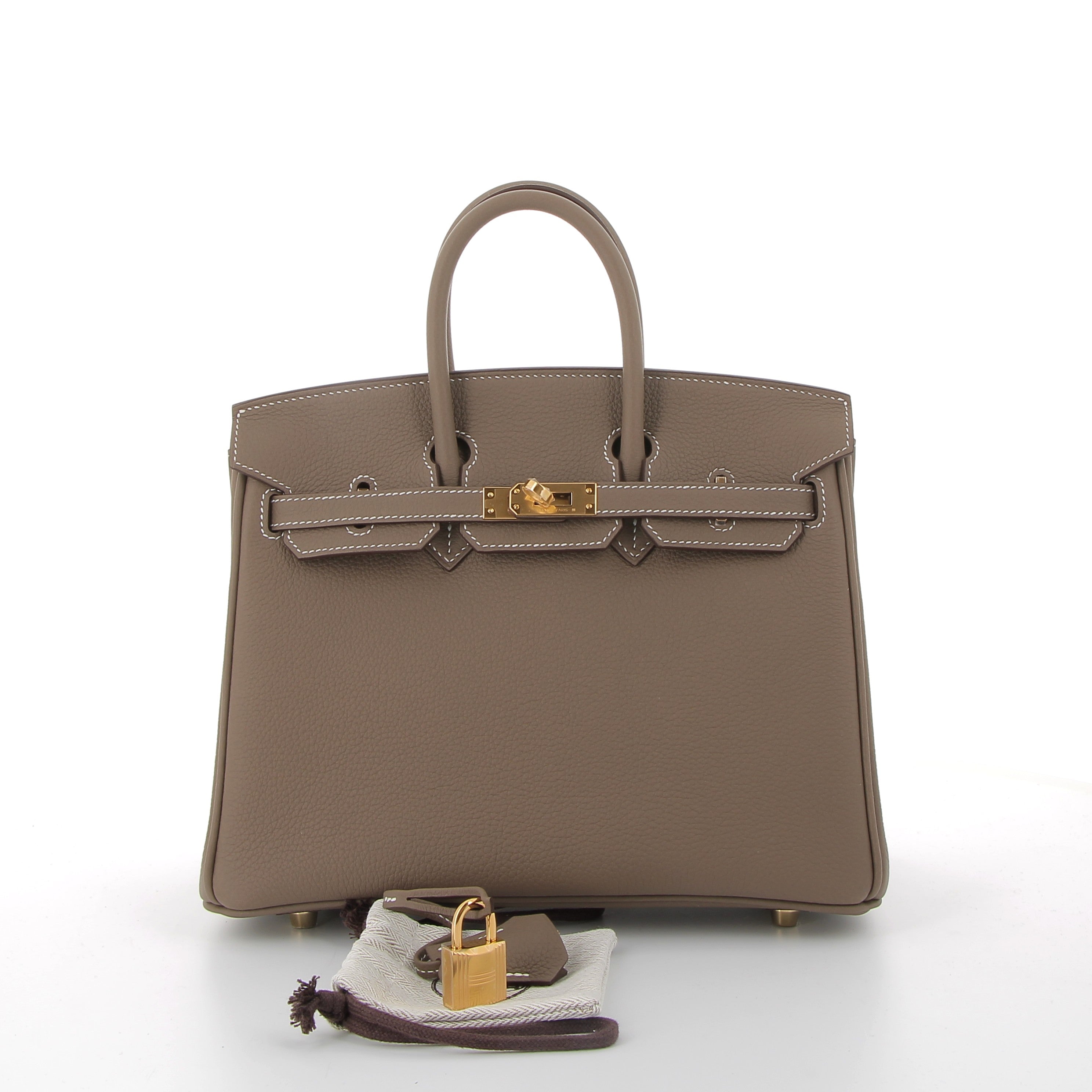 Hermès Birkin 25cm Etoupe Togo Leather with Gold Hardware