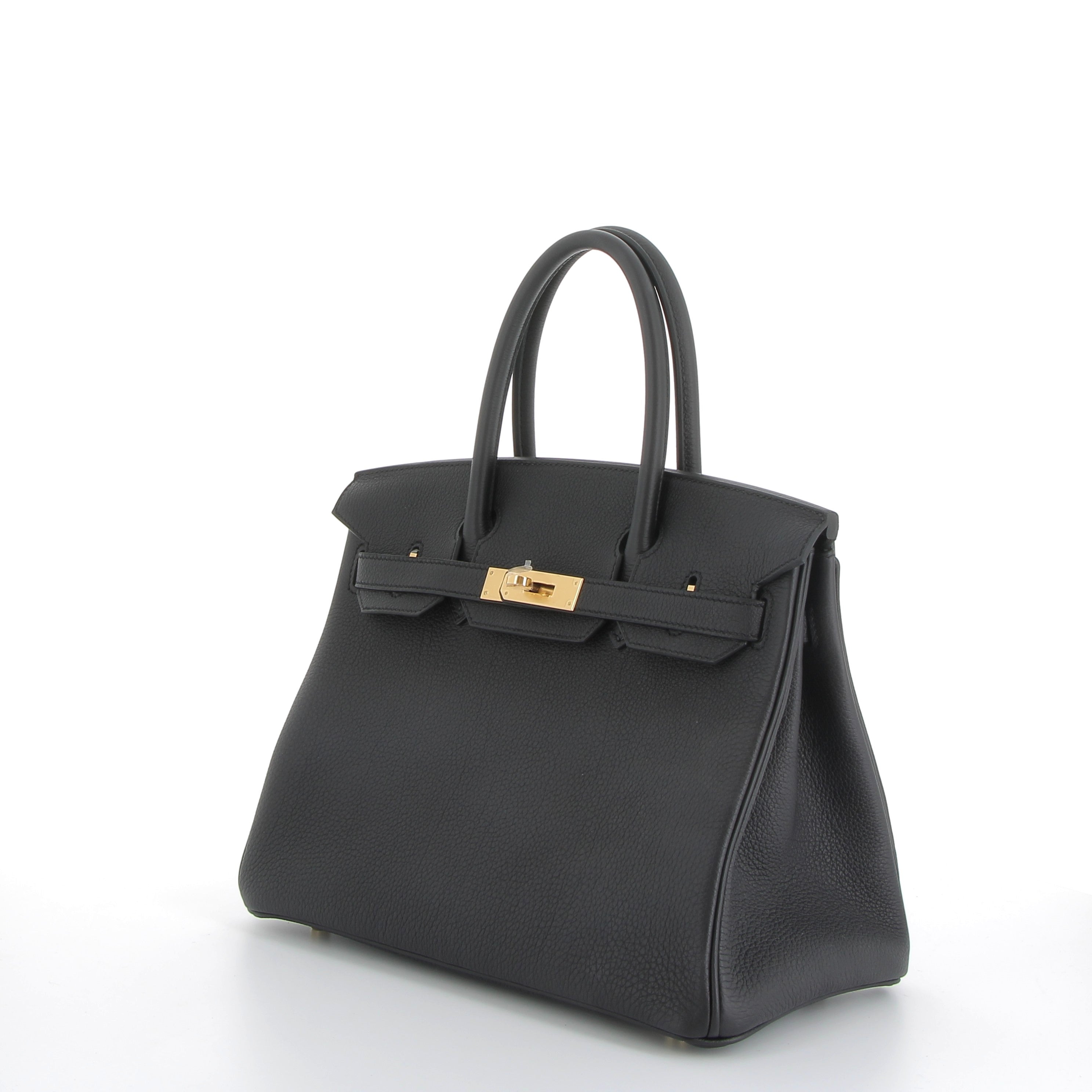 HERMES Birkin 25 Noir Togo Gold hardware (GHW)