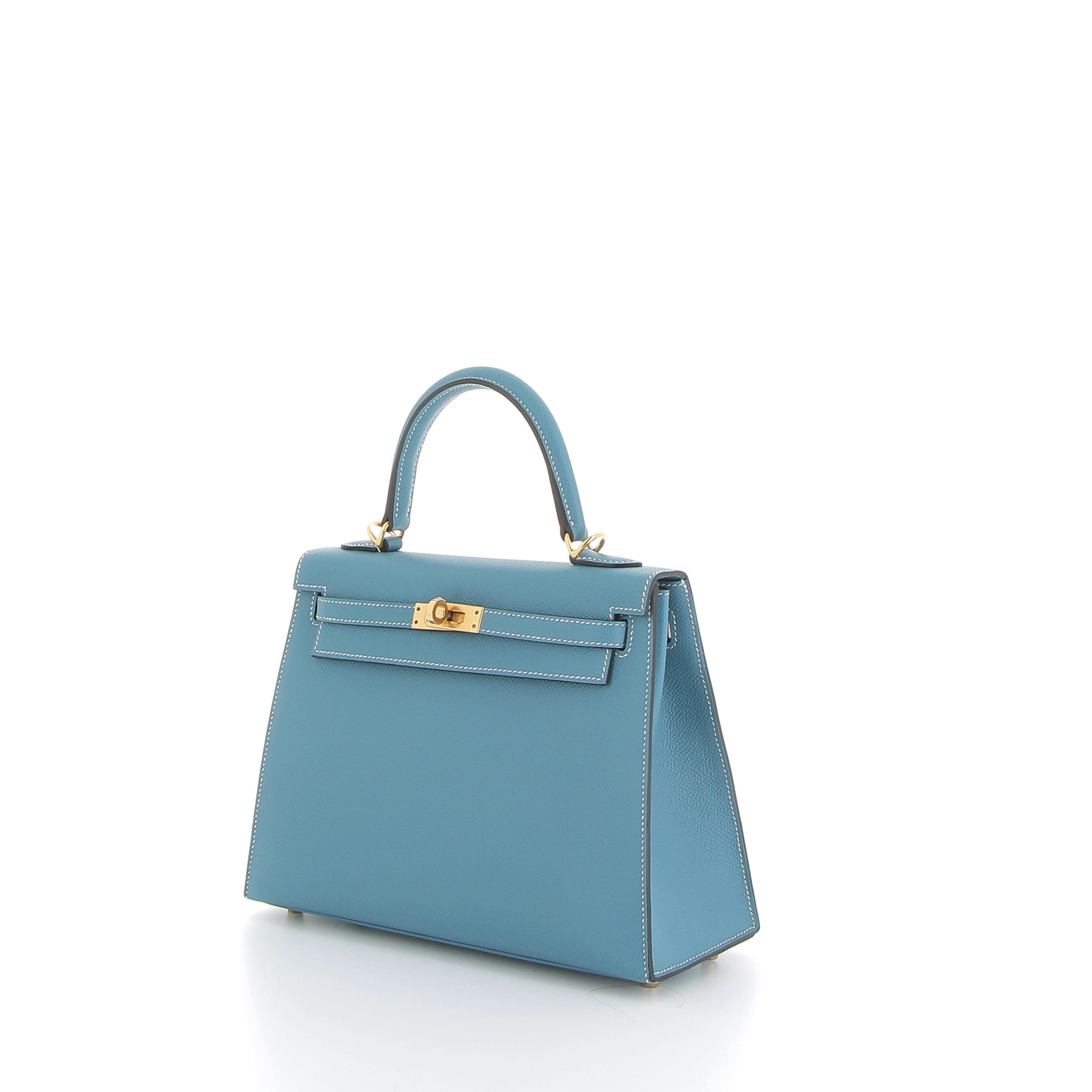 Hermès Kelly 25cm in Bleu Jean Epsom with Gold Hardware