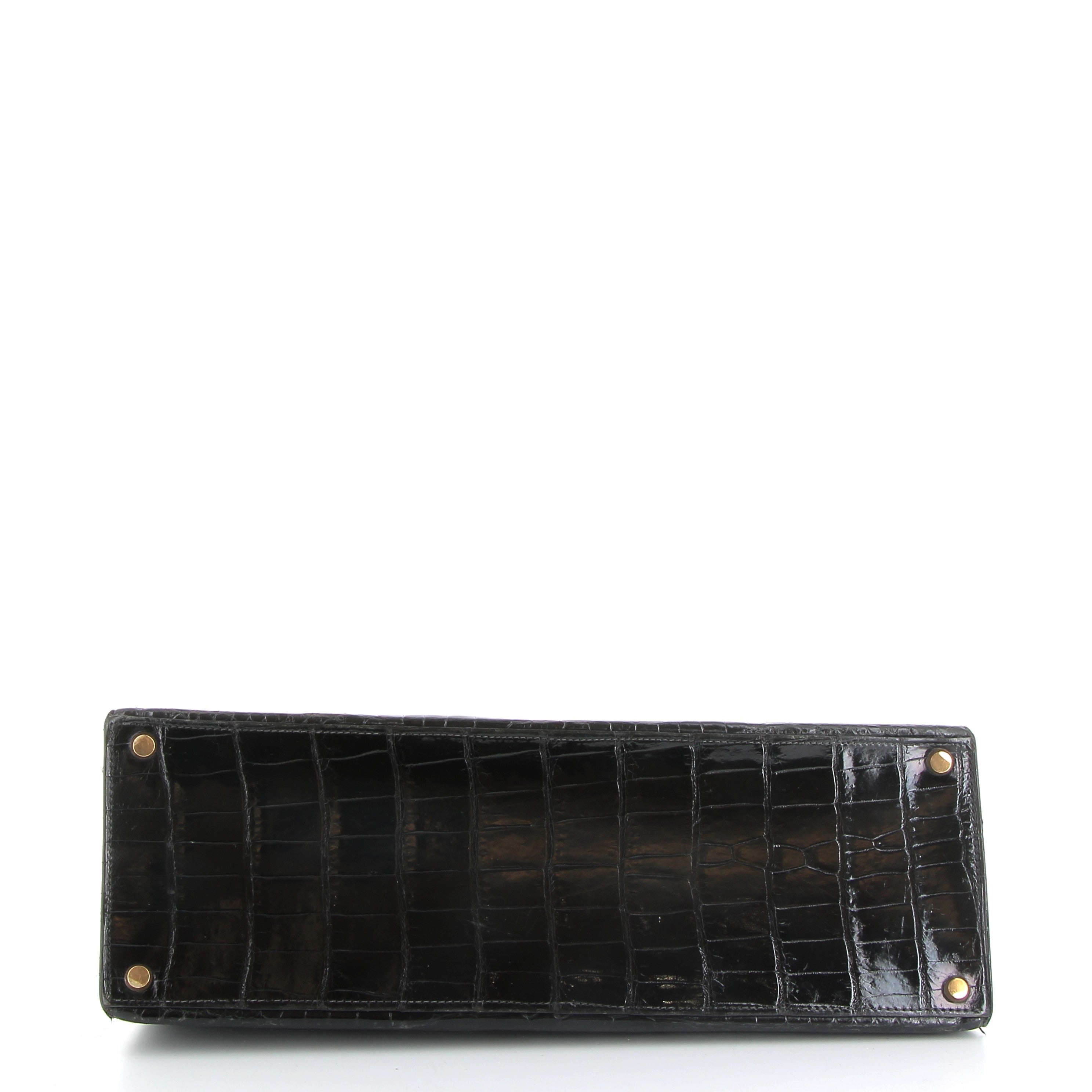 Hermès Kelly 35cm in Black Crocodile Porosus