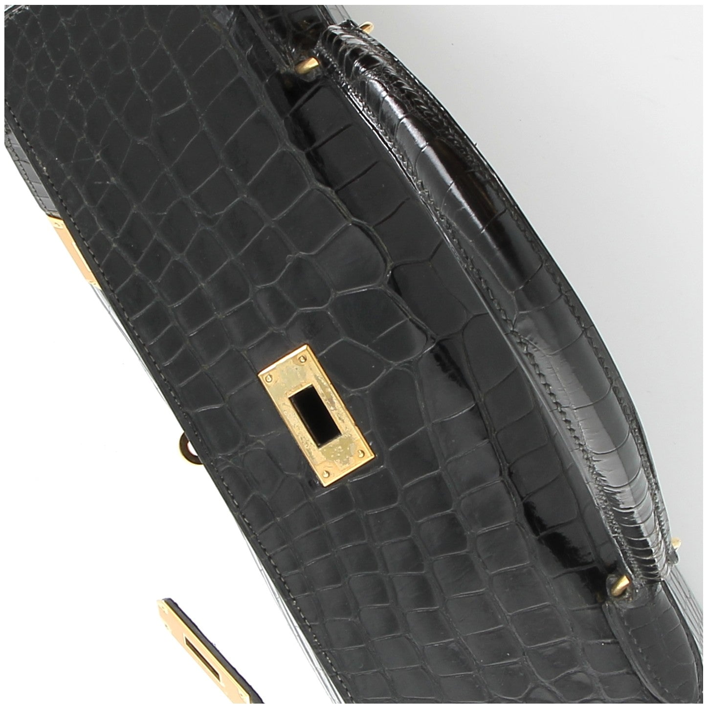 Hermès Kelly 35cm in Black Crocodile Porosus