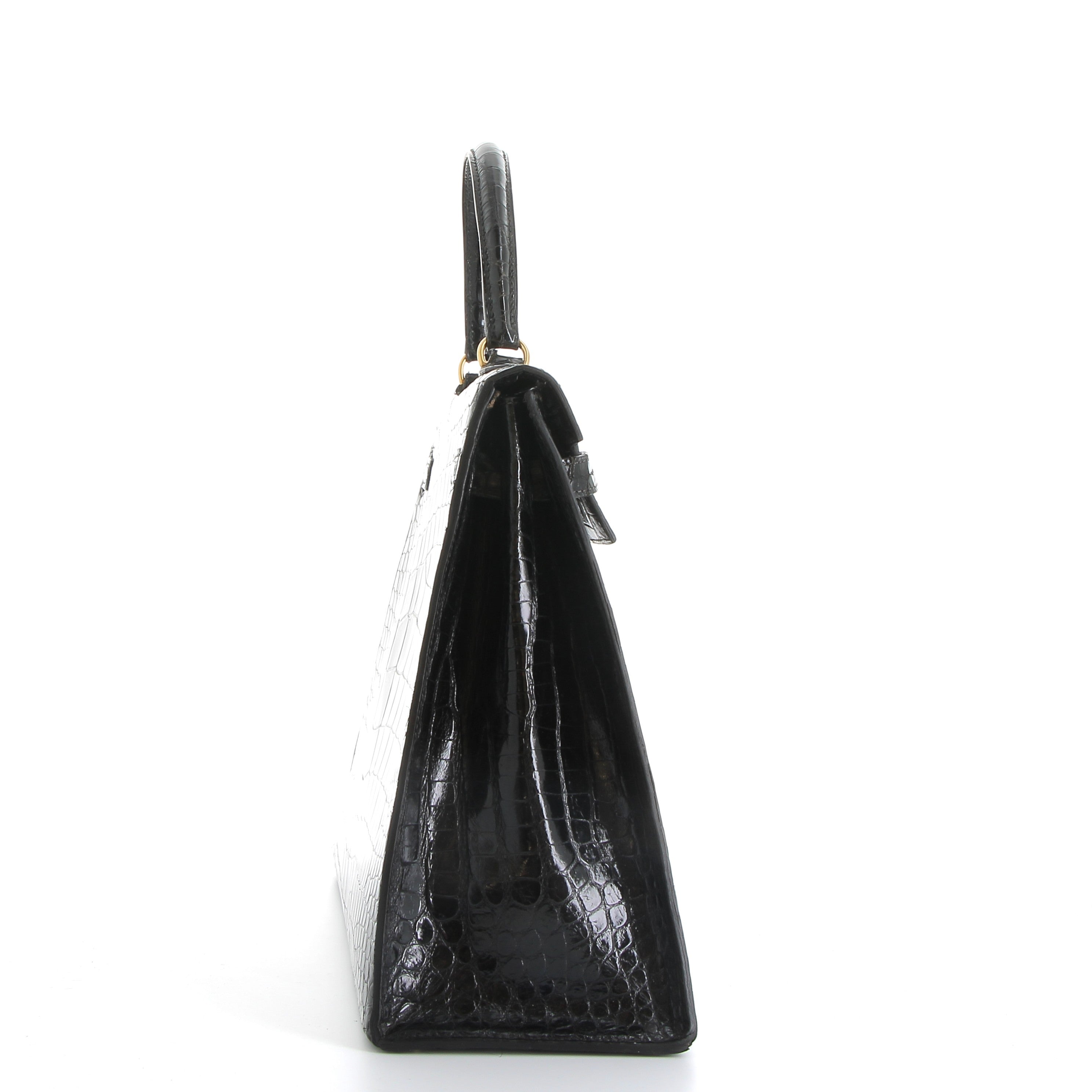 Hermès Kelly 35cm in Black Crocodile Porosus