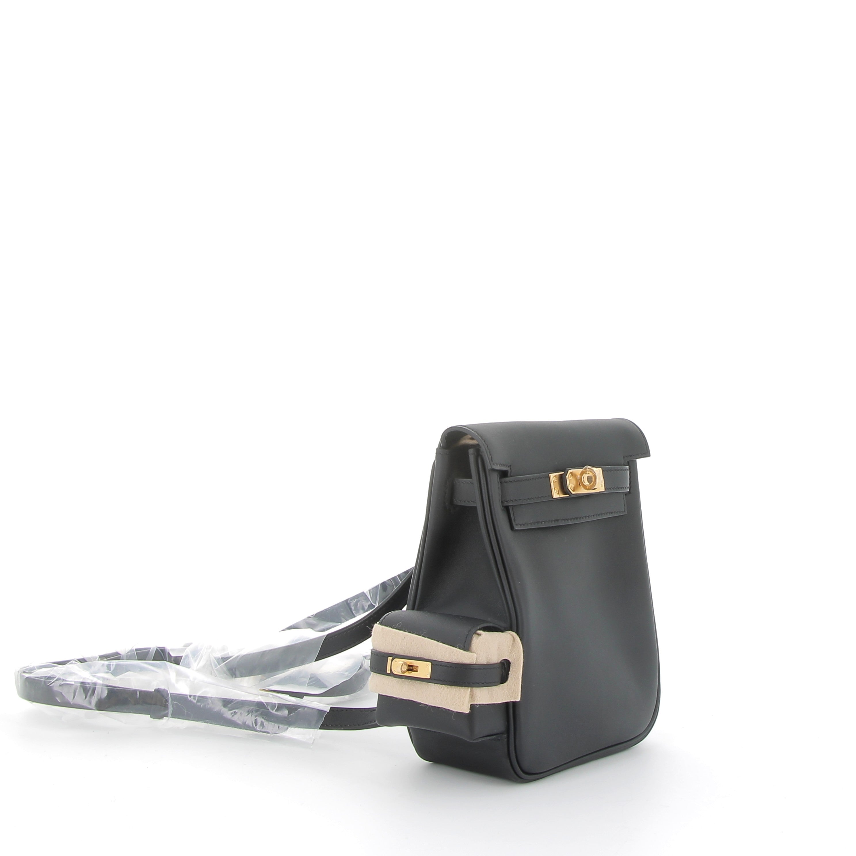 Hermès Mini Jump Bag in Black Swift Leather with Gold Hardware