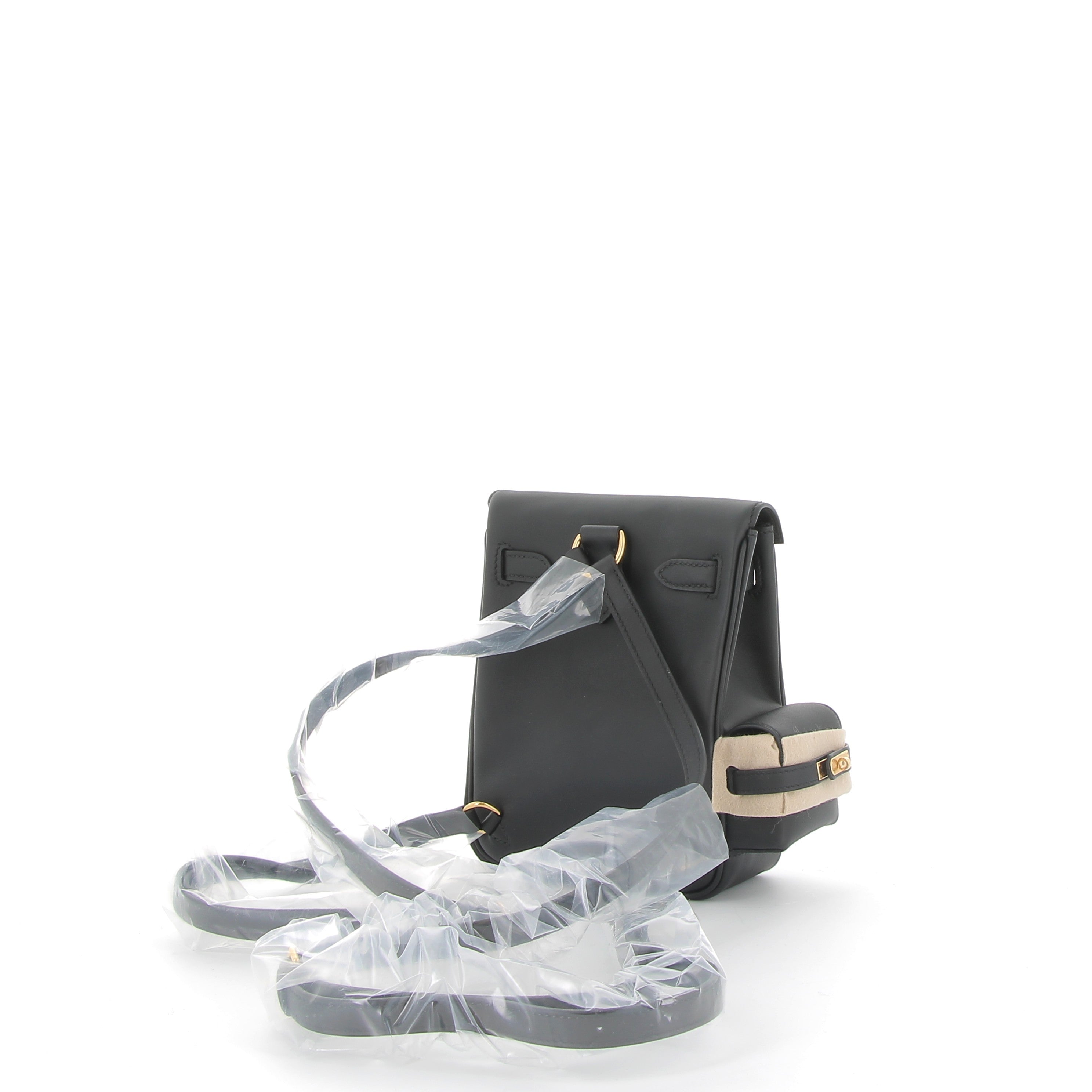 HERMÈS Kelly Jump Backpack Black Swift Leather Gold Hardware