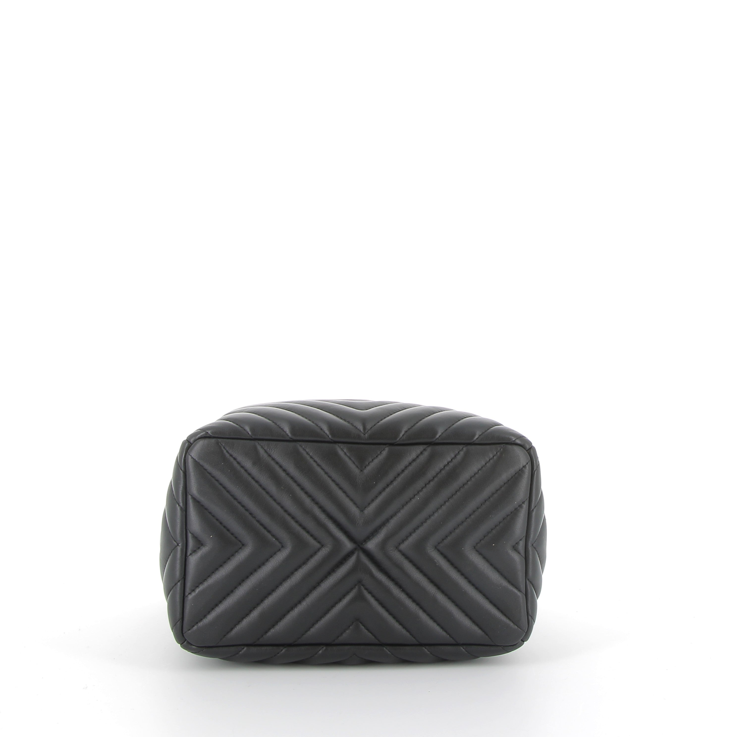 Chanel Noir Urban Spirit Bucket Bag With Silver Hardware