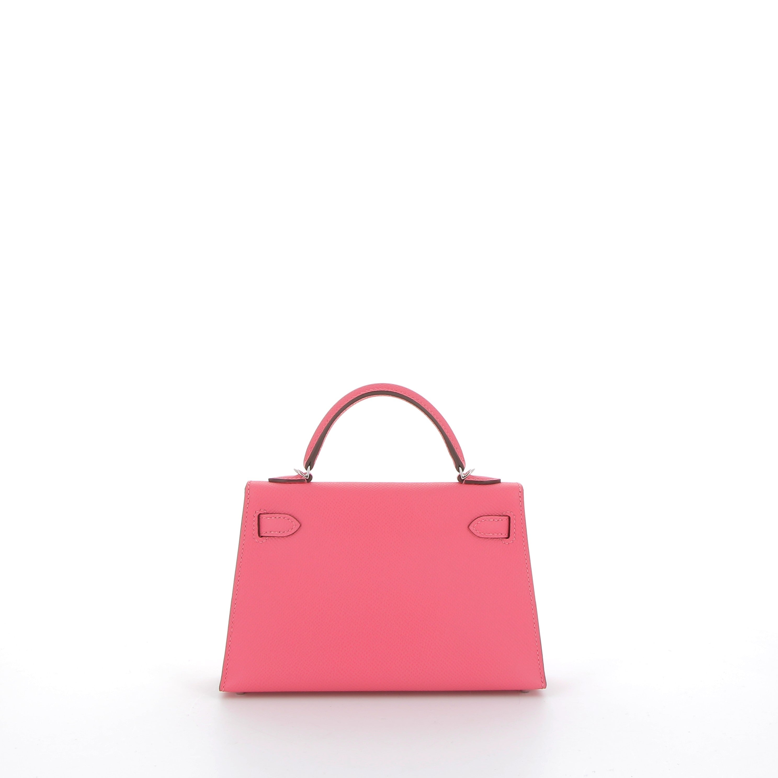 Hermès Mini Kelly 20cm in Rose Azalèe Epsom Leather with Palladium Hardware