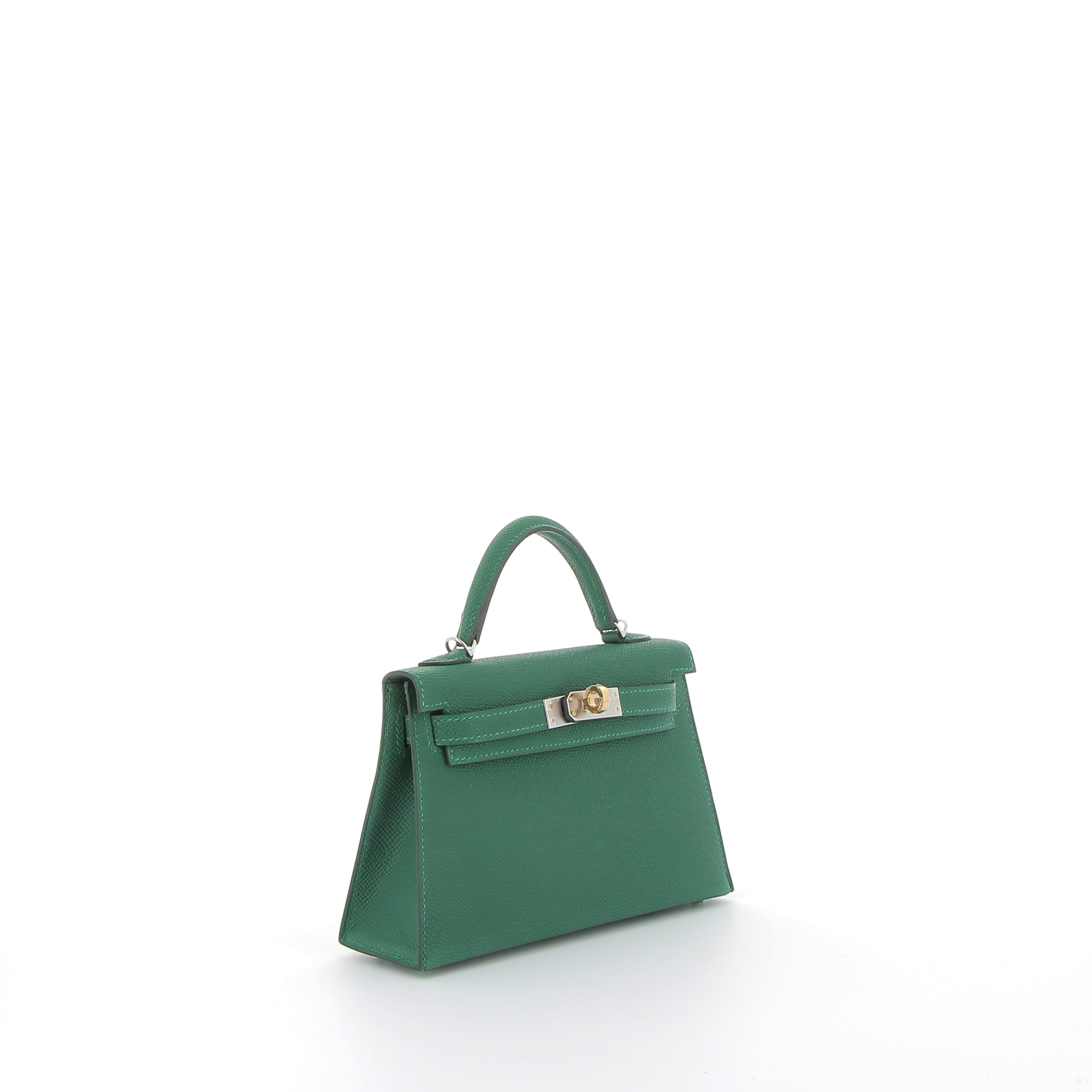 Hermès Mini Kelly 20cm in Vert Moyen Epsom with Electrum Hardware