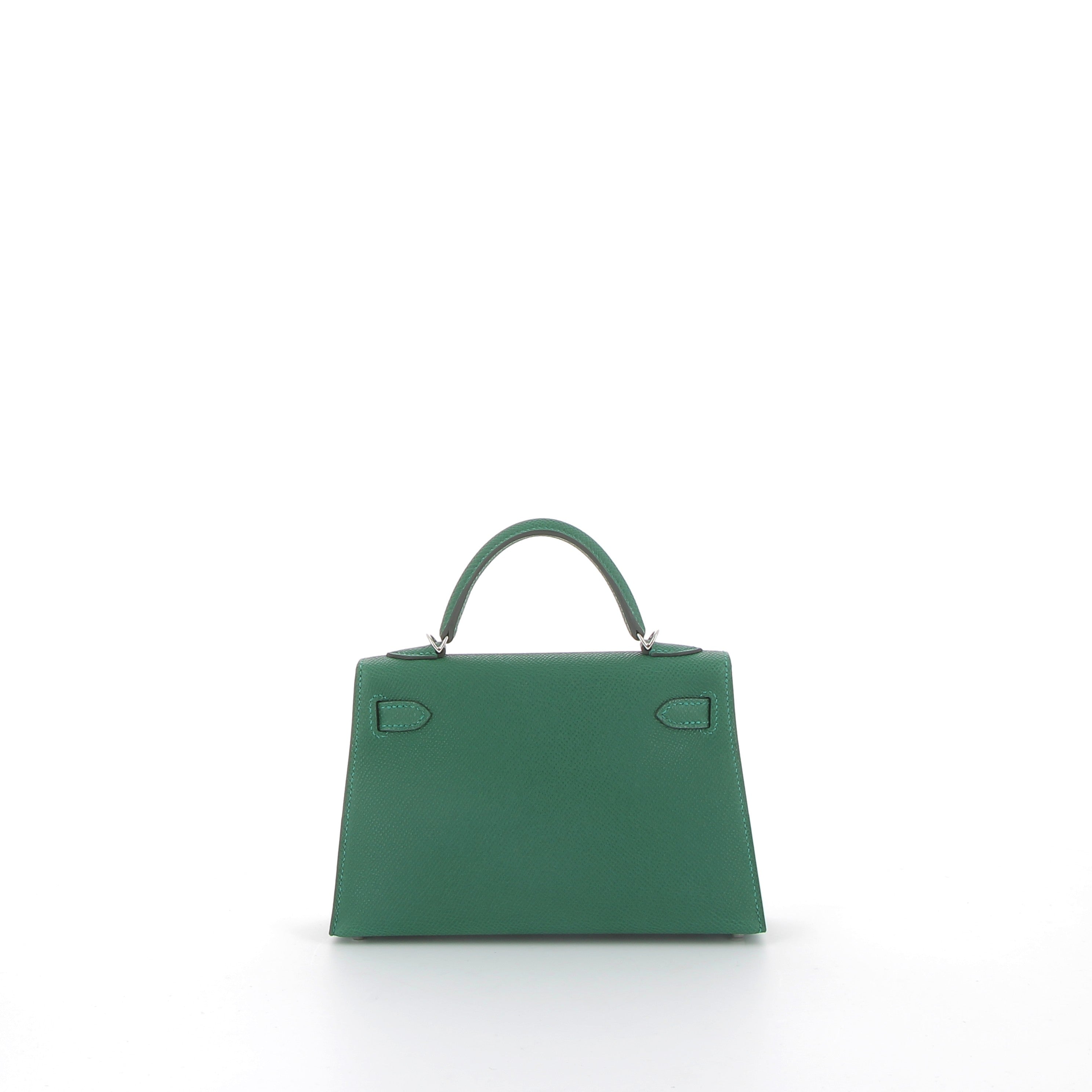 Hermès Mini Kelly 20cm in Vert Moyen Epsom with Electrum Hardware