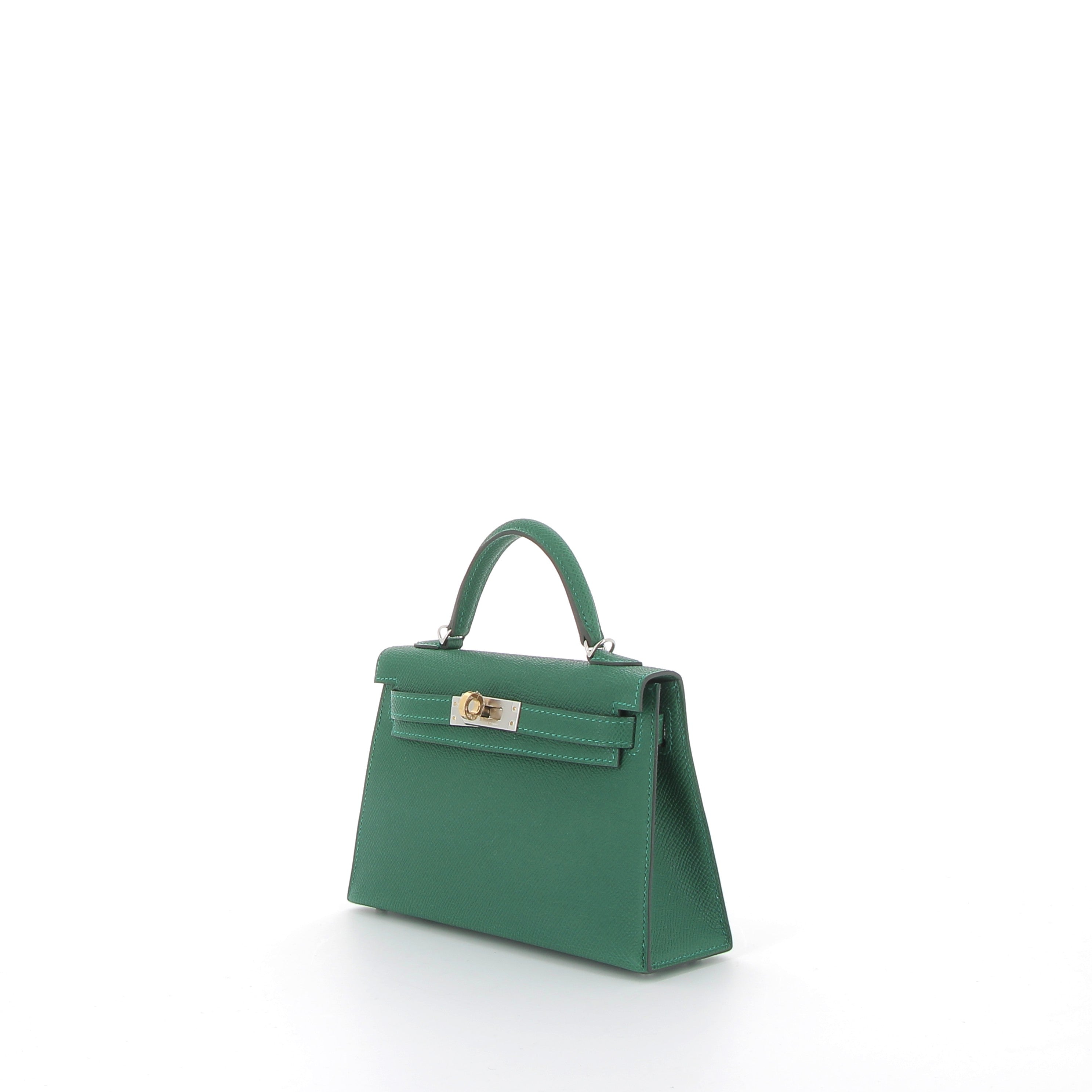 Hermès Mini Kelly 20cm in Vert Moyen Epsom with Electrum Hardware