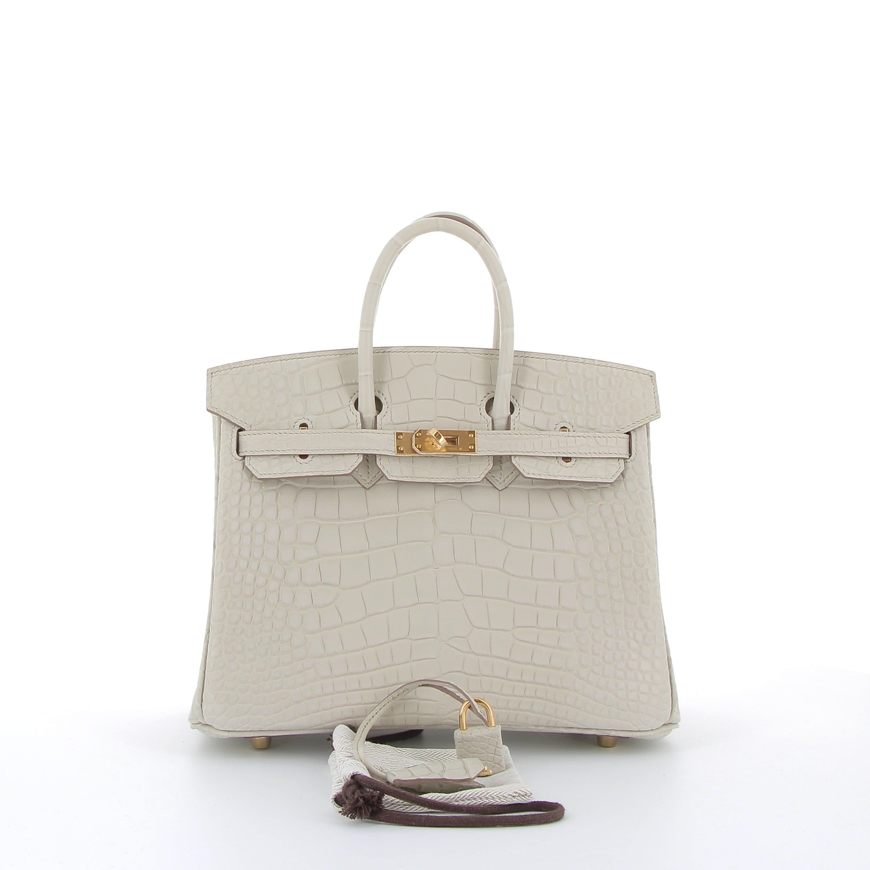 Hermès Birkin 25cm in Beton Crocodile