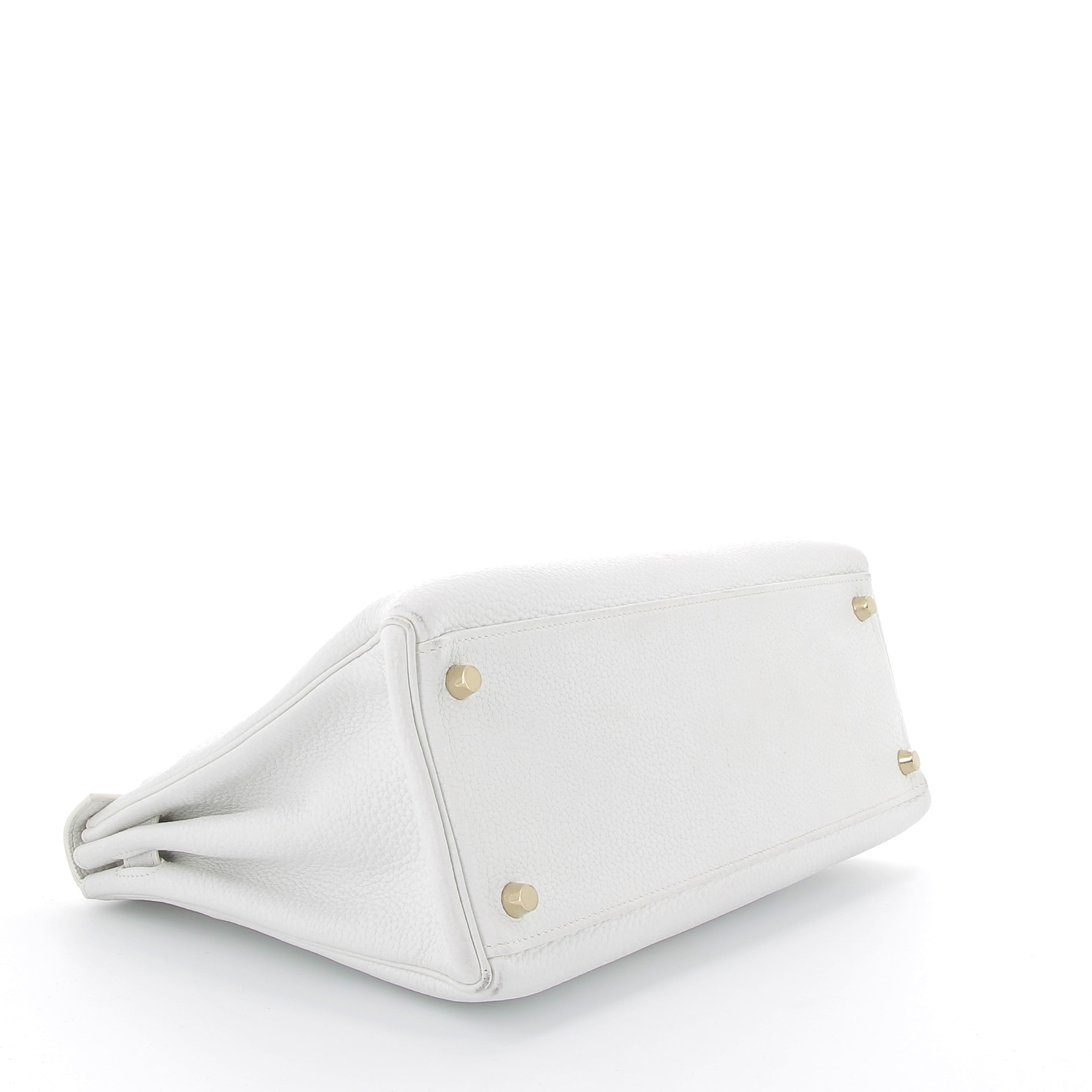 Hermès Kelly 32cm White Togo Leather with Gold Hardware