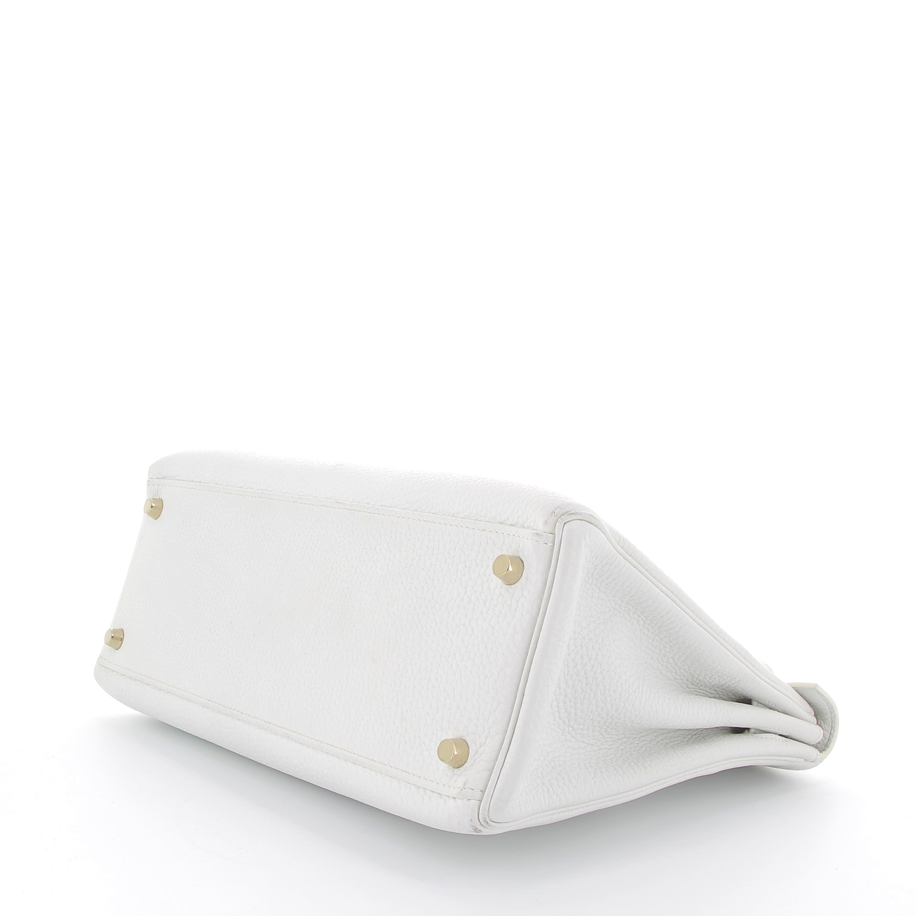 Hermès Kelly 32cm White Togo Leather with Gold Hardware