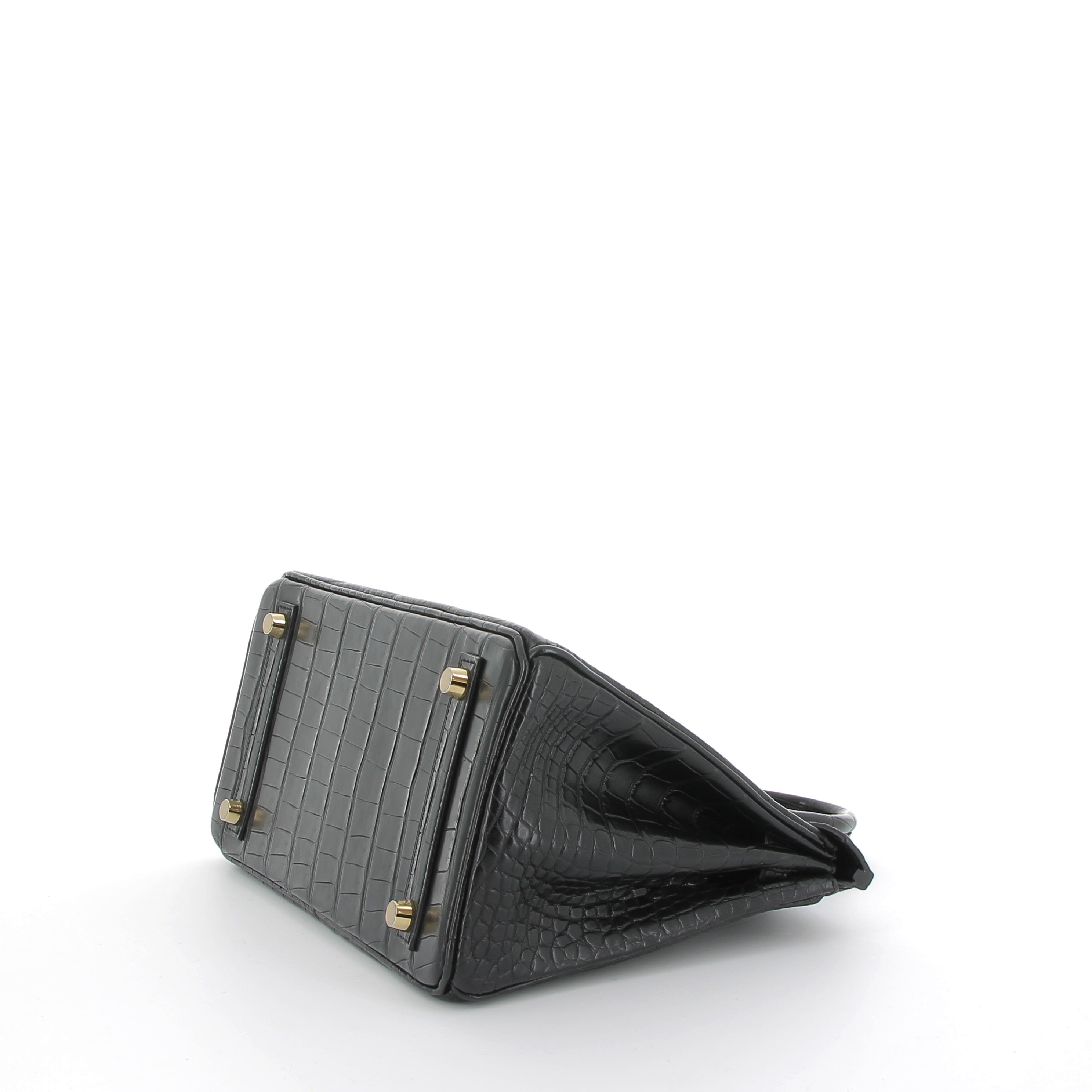 Hermès Birkin 25cm Noir Crocodile with Gold Hardware