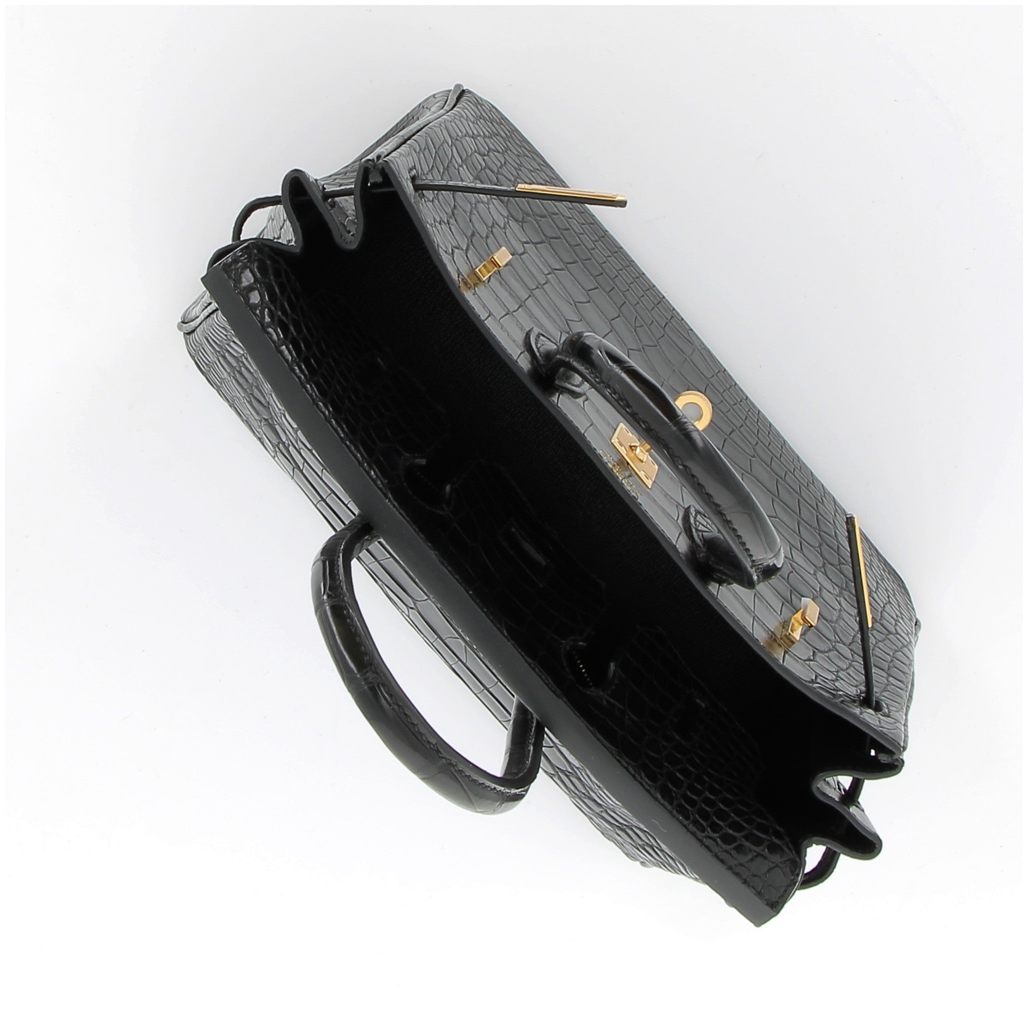 Hermès Birkin 25cm Noir Crocodile with Gold Hardware