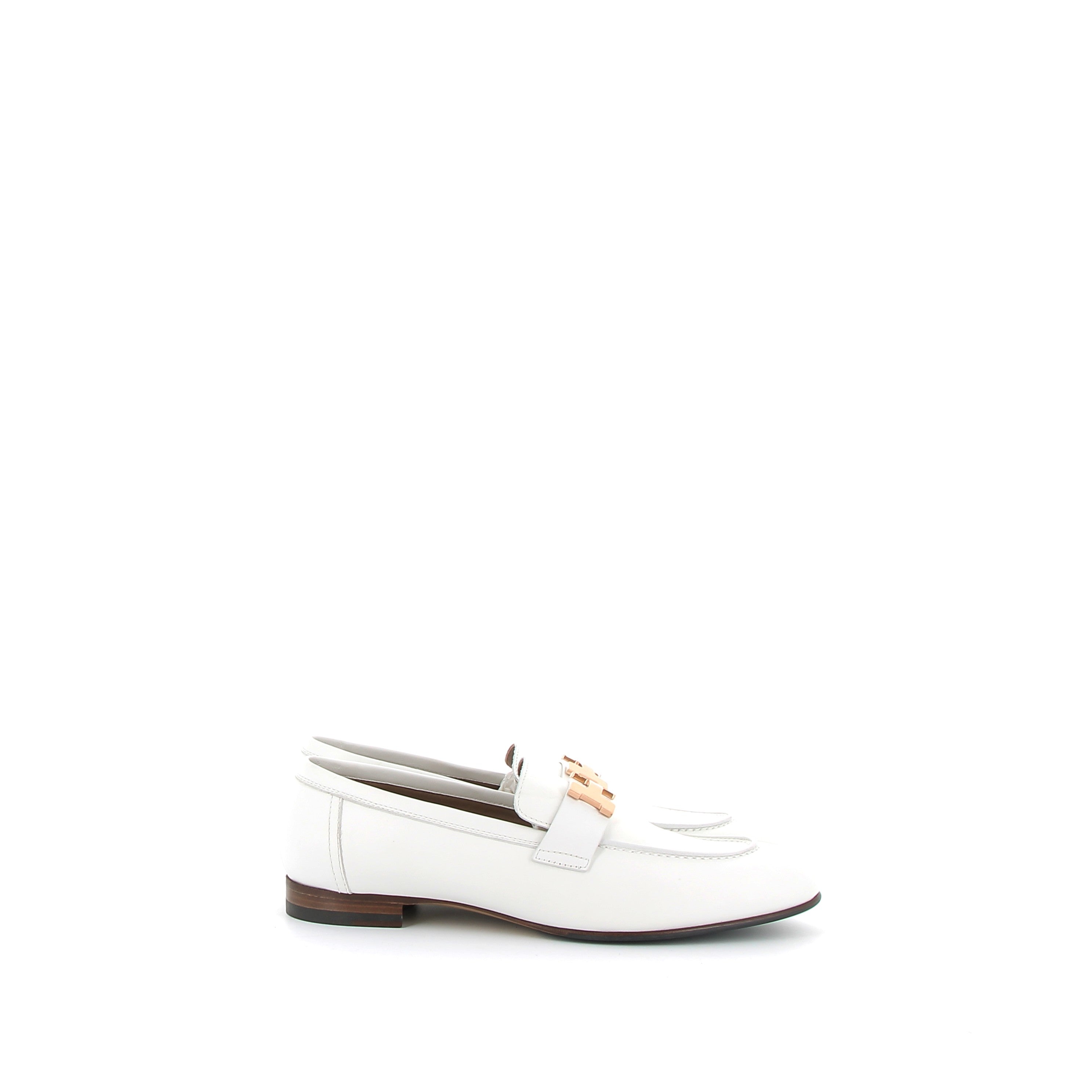 HERMÈS Moccasins White Leather Pink Buckle