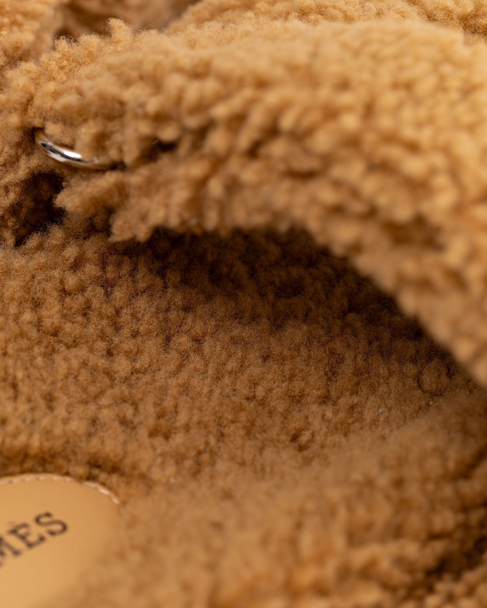 HERMES Chypre Sandals in Brown Shearling