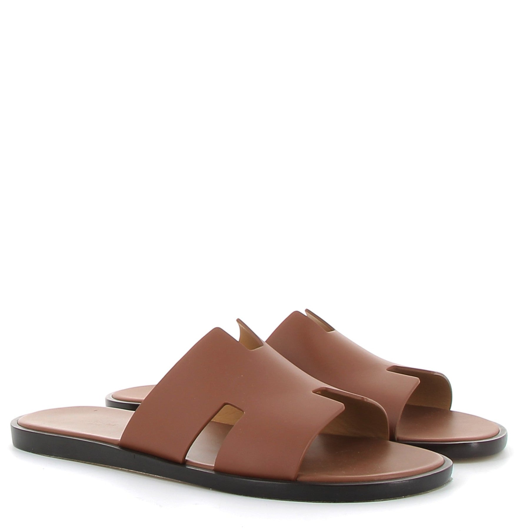 HERMÈS Izmir Sandals Leather Gold