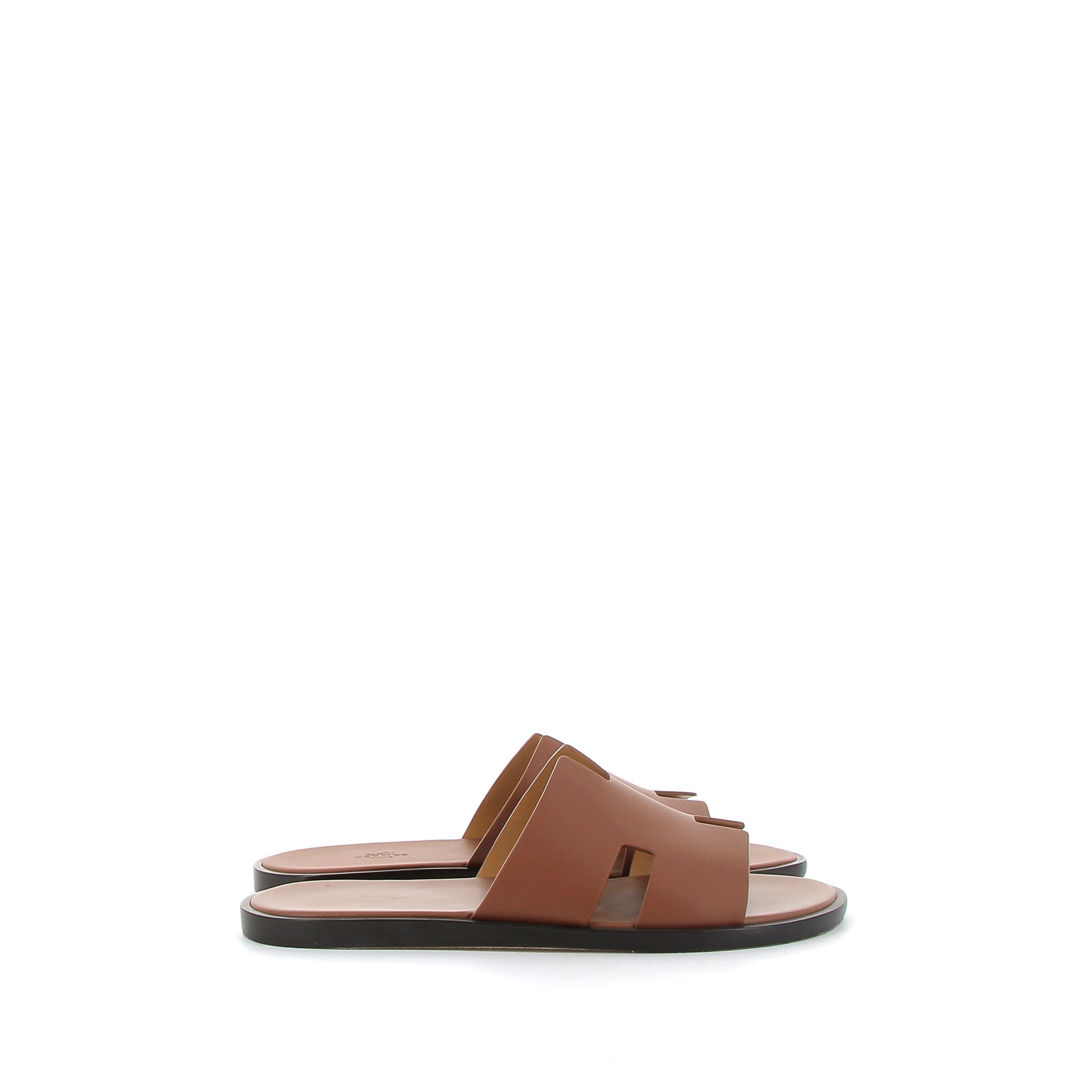 HERMÈS Izmir Sandals Leather Gold