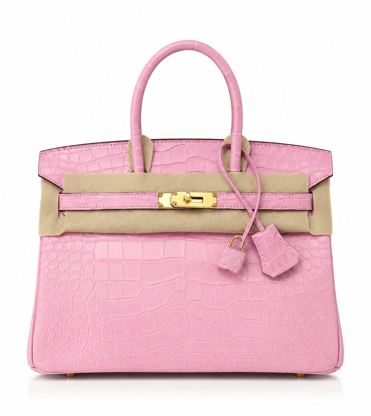 Hermès Birkin 30 – 5P Bubblegum Pink Matte Alligator, Gold Hardware