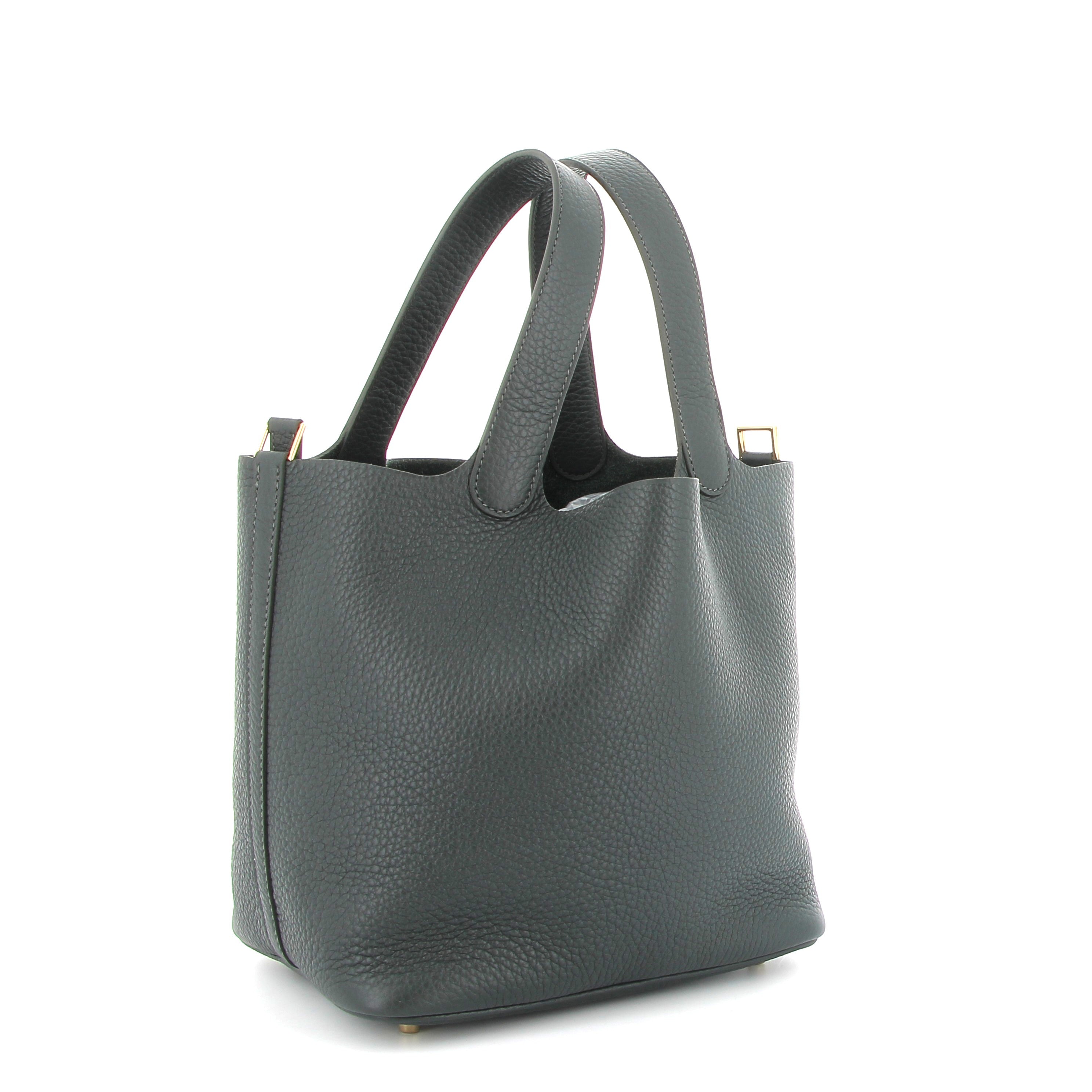 Hermès Picotin 22cm Vert Mangrove Taurillon Clemence with Gold Hardware