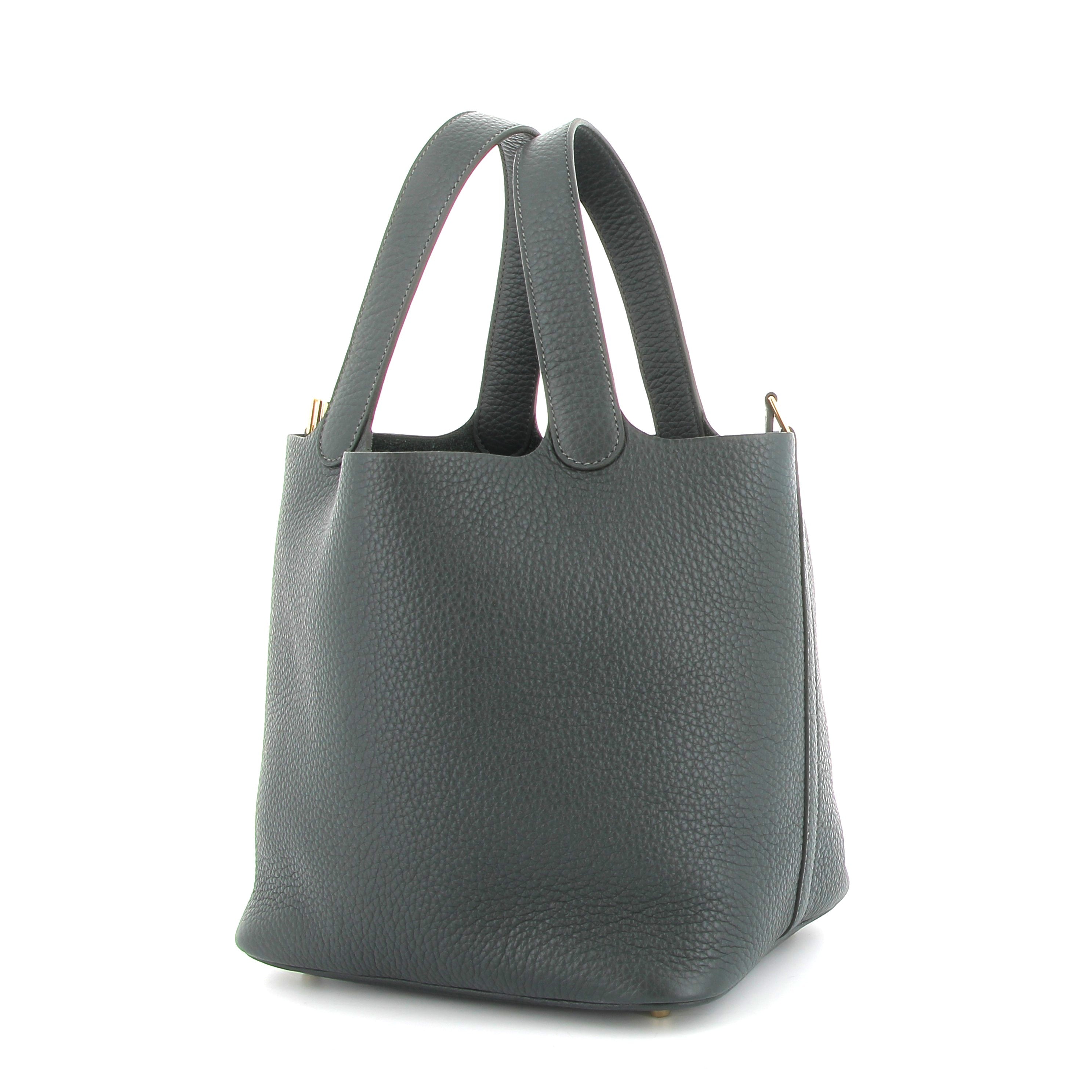 HERMÈS Picotin 26 Vert Mangrove Taurillon Clemence Gold hardware (GHW)