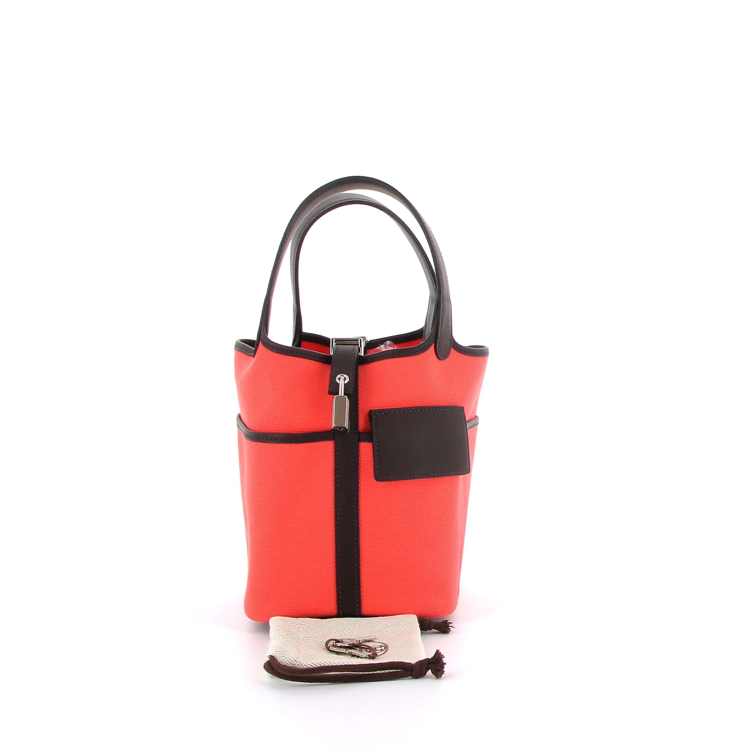 Hermès Picotin 18cm Orange & Marron Cargo with Palladium Hardware