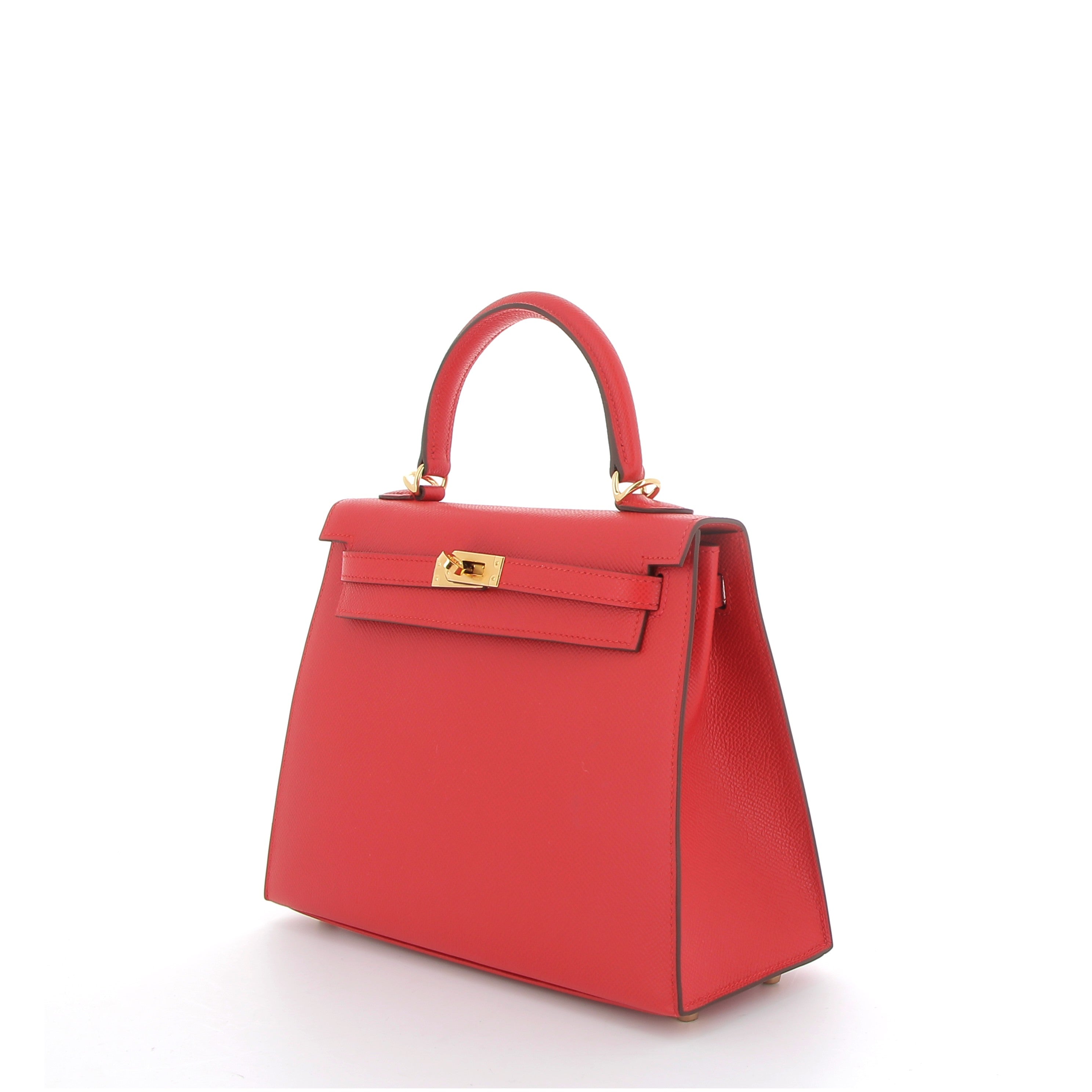 Hermes Kelly 25cm Rouge Radieux Epsom with Gold Hardware