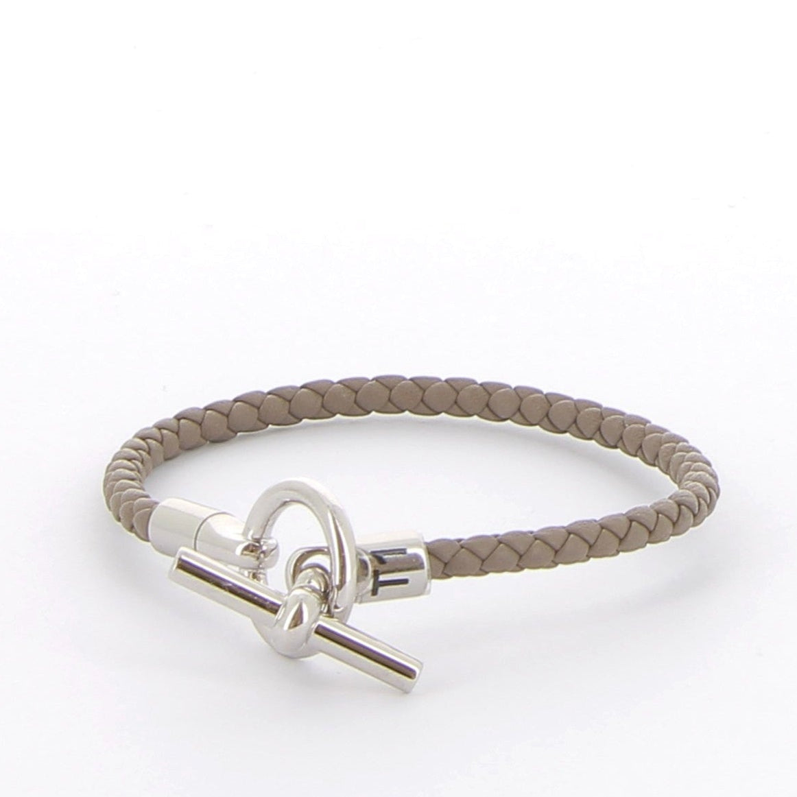 Hermès Bracelet Glénan Étoupe Veau Swift Palladium hardware