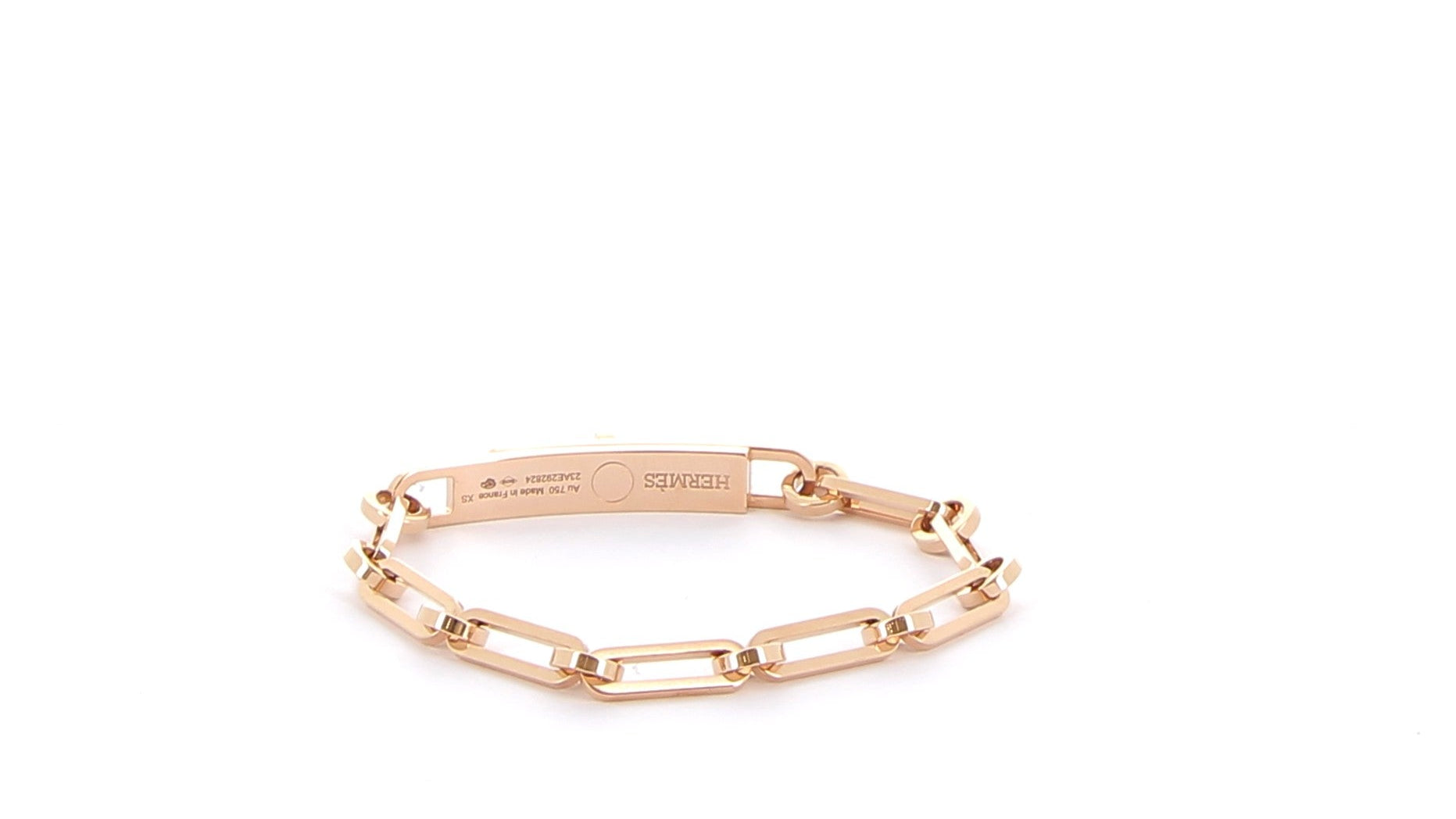 HERMÈS Kelly Chaîne Petit Modèle Bracelet Rose Gold set with diamonds