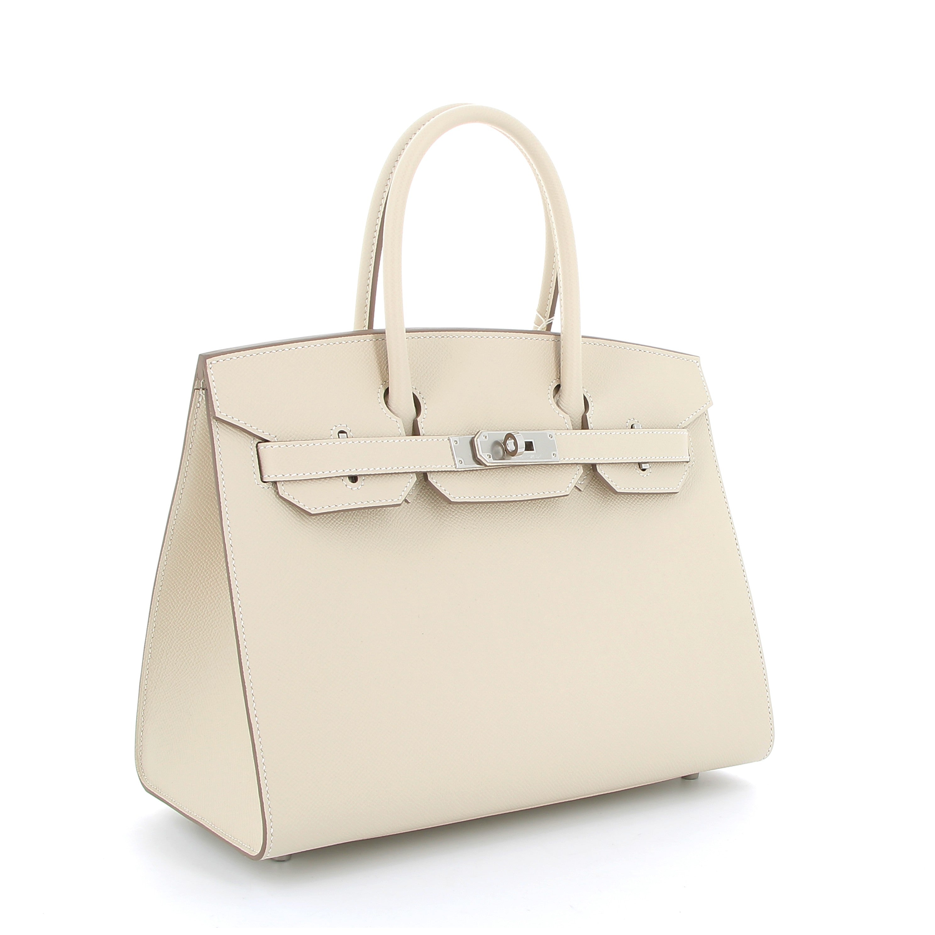 HERMÈS Birkin 30 Craie Epsom Sellier Palladium hardware