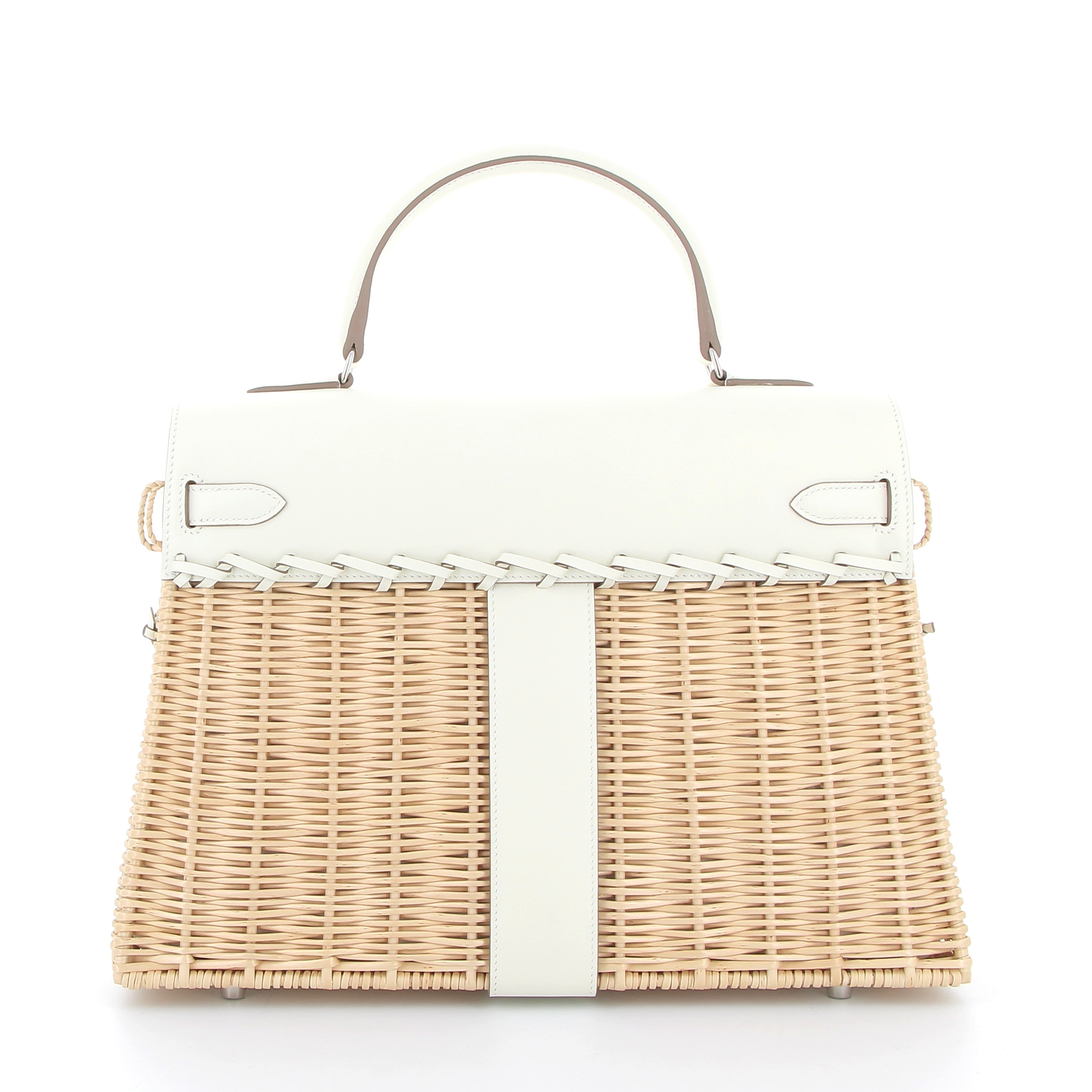 HERMES Kelly 35 Picnic Mushroom Palladium hardware