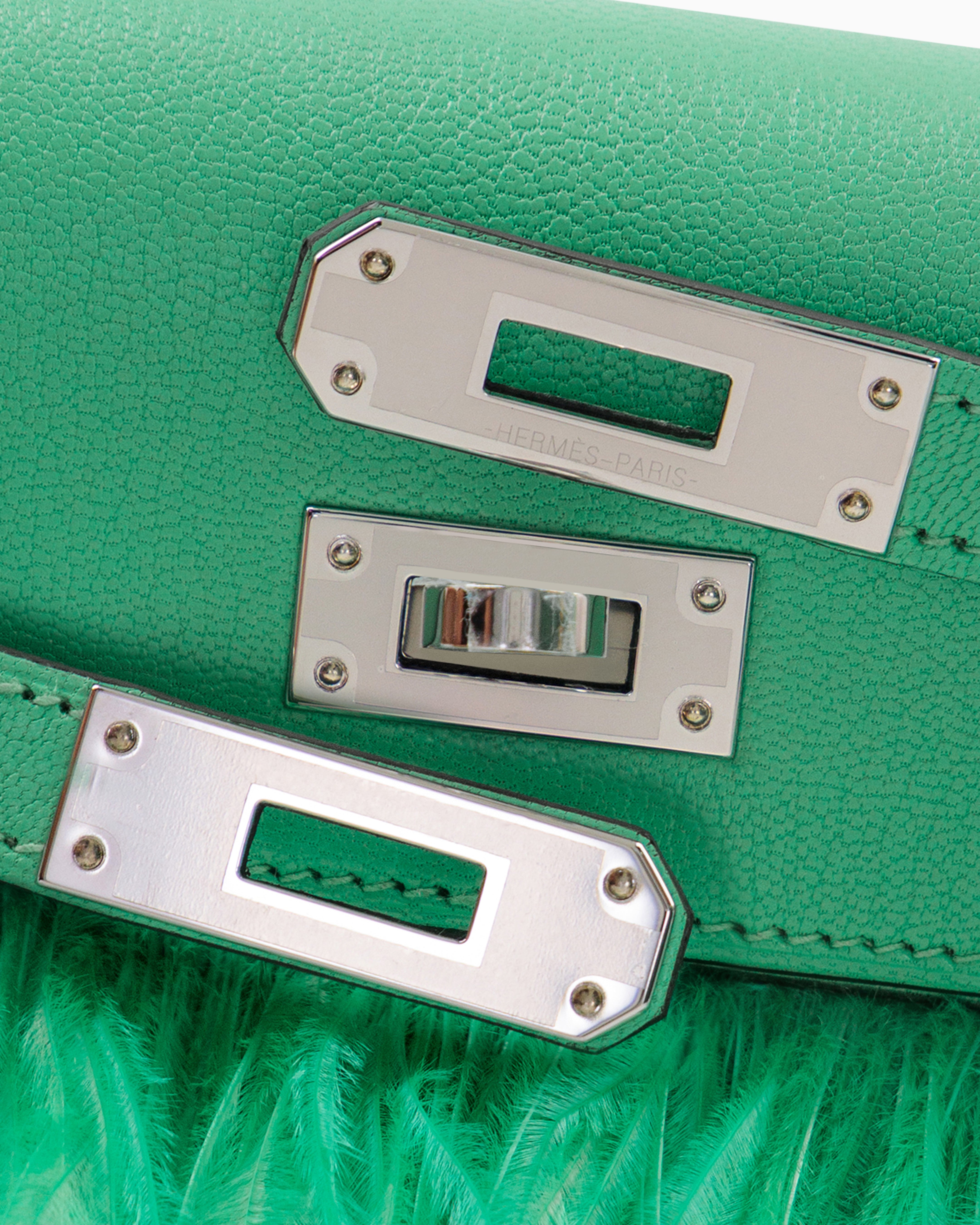 Hermès Kelly Elan Feather in Vert Comics with Palladium Hardware