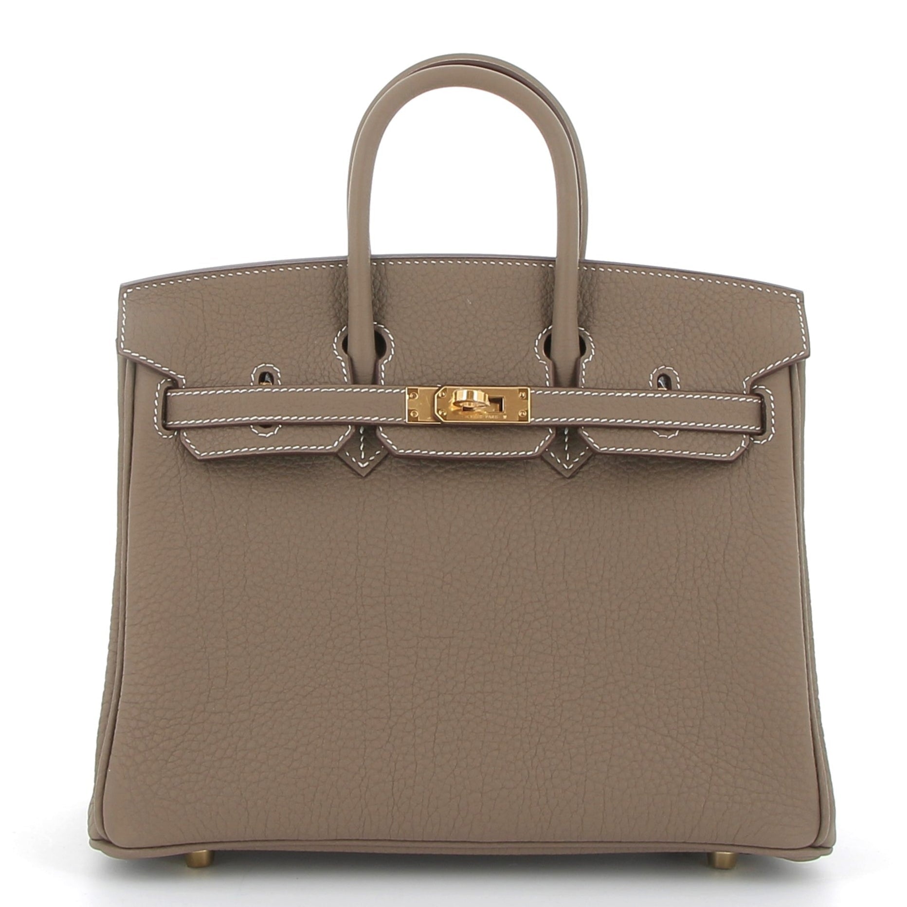 HERMES Birkin 25 Etoupe Togo Yellow Gold hardware