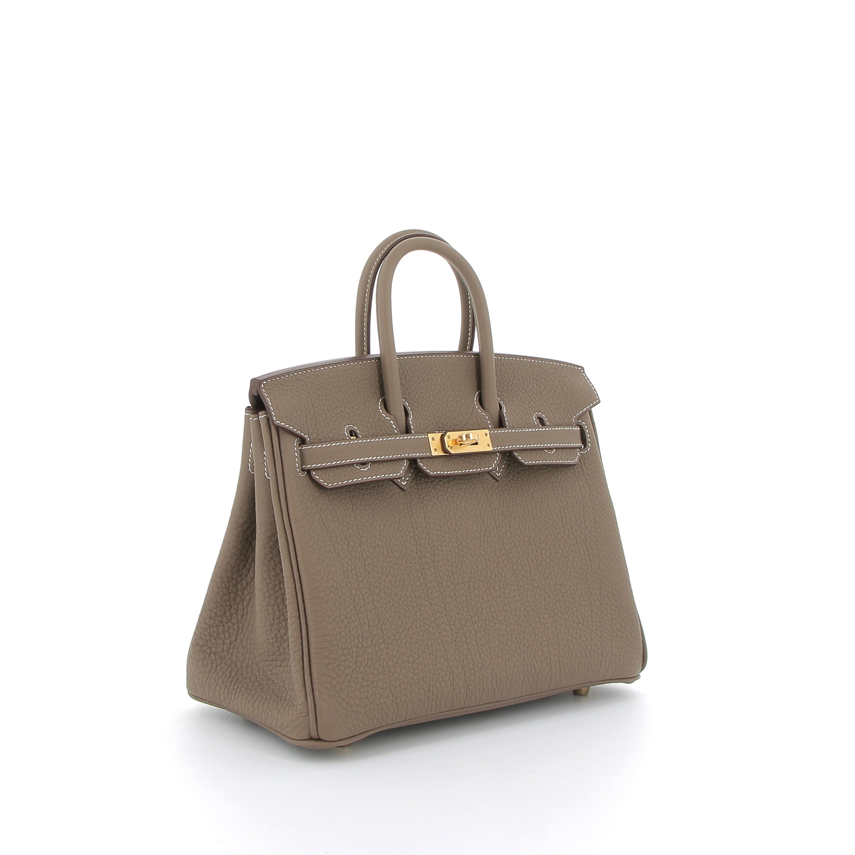 HERMES Birkin 25 Etoupe Togo Yellow Gold hardware
