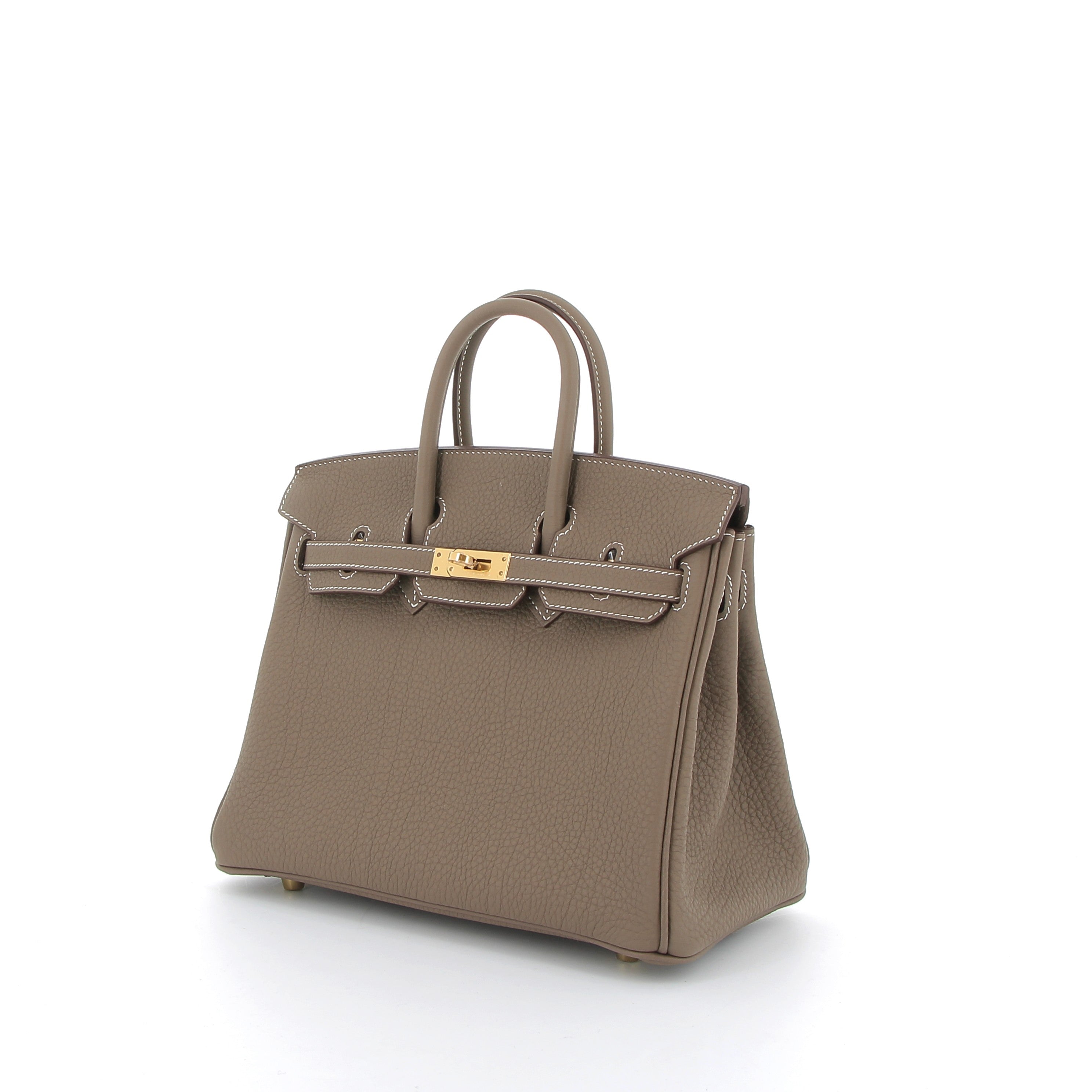 HERMES Birkin 25 Etoupe Togo Yellow Gold hardware