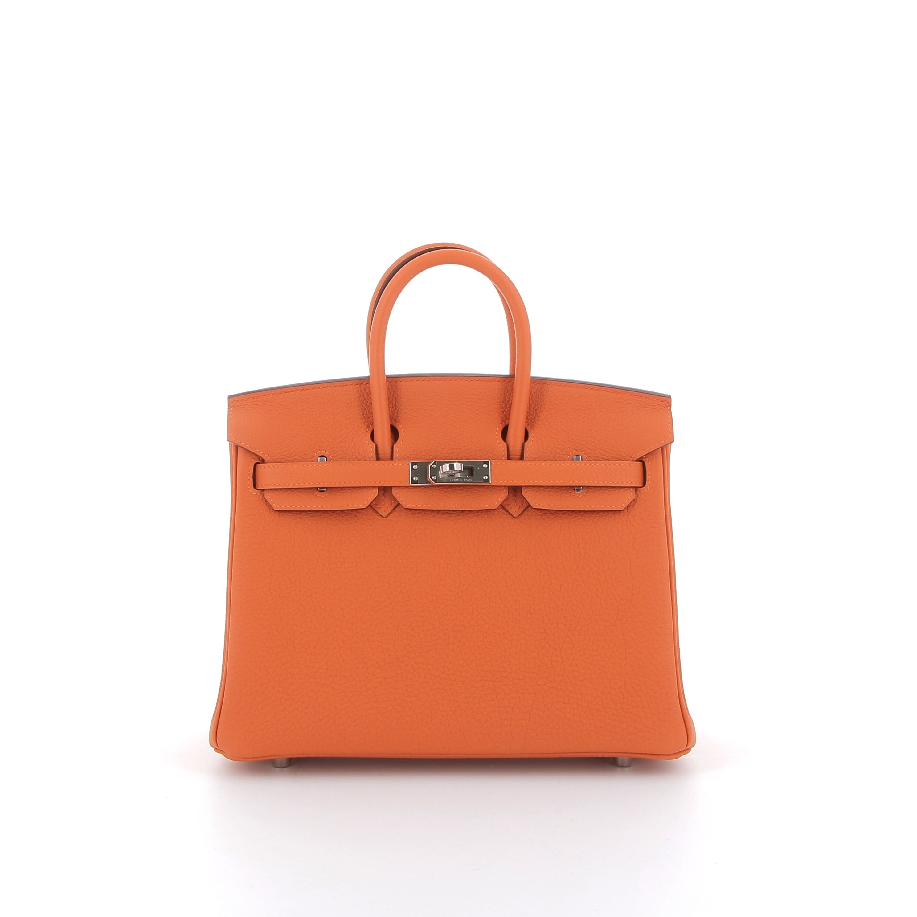 Hermès Birkin 25cm Orange Togo Leather with Palladium Hardware
