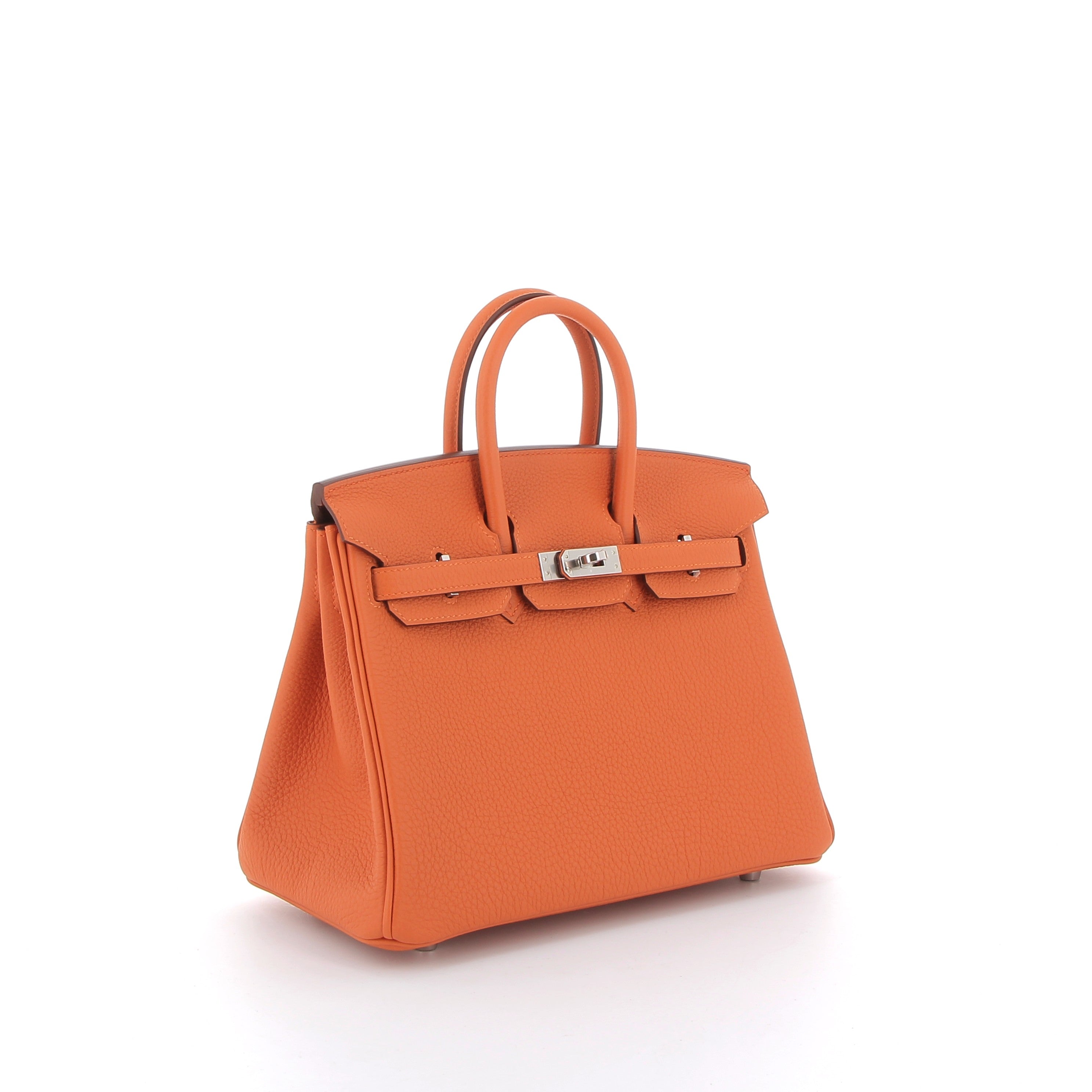 HERMÈS Birkin 25 Orange Togo Palladium hardware