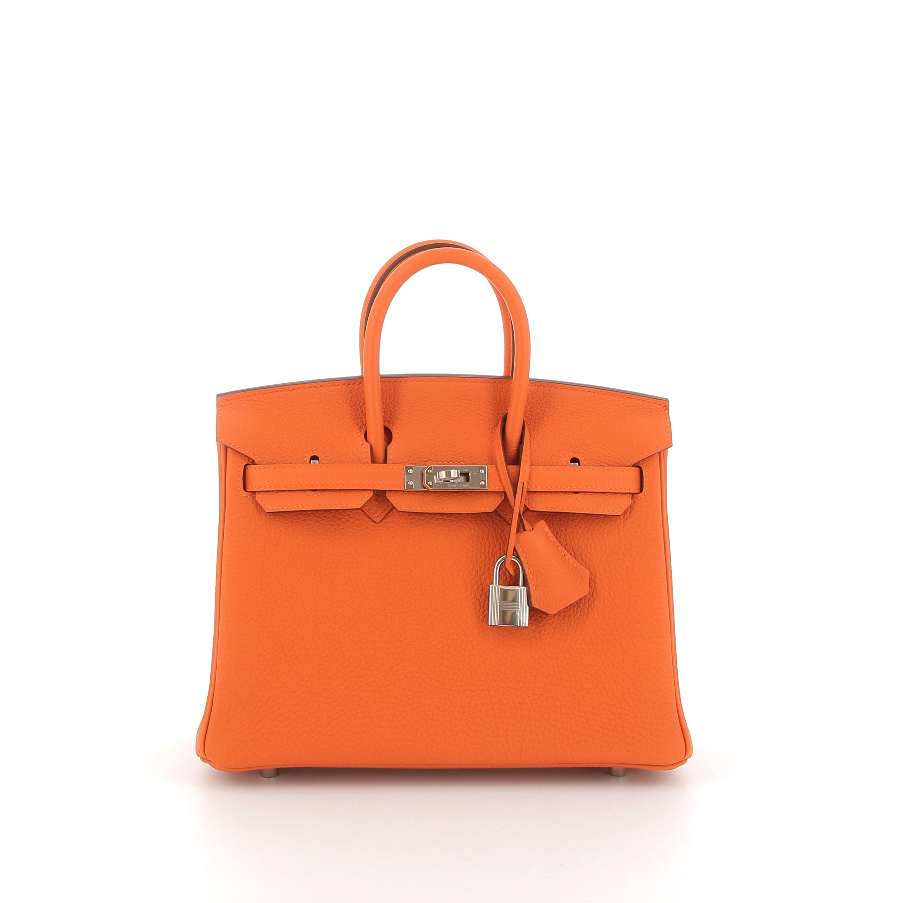 HERMÈS Birkin 25 Orange Togo Palladium hardware