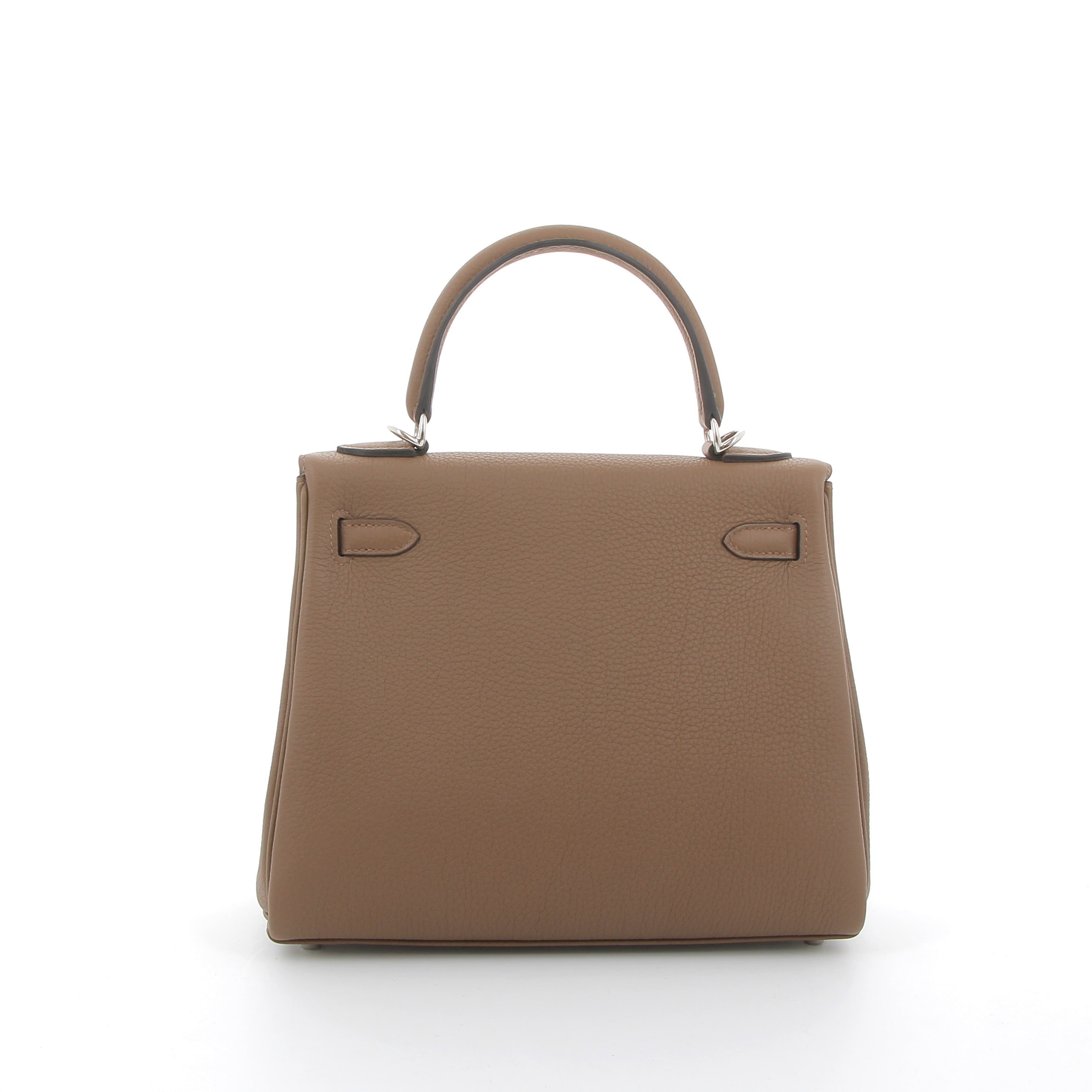 Hermès Kelly 25cm Alezan 2 en 1 Strap Beige Marfa Togo with Palladium Hardware