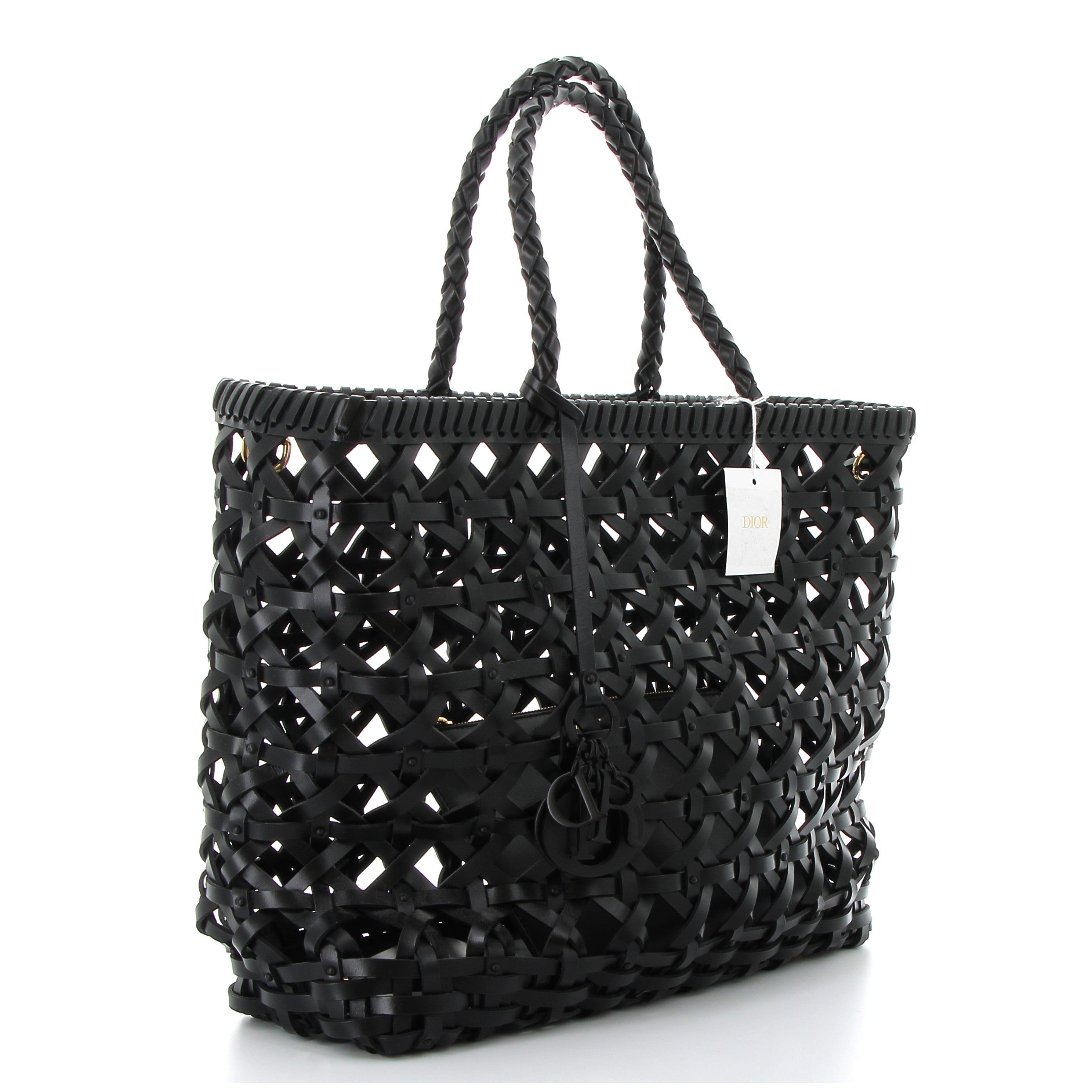 DIOR Lady Dior Tote Black Woven