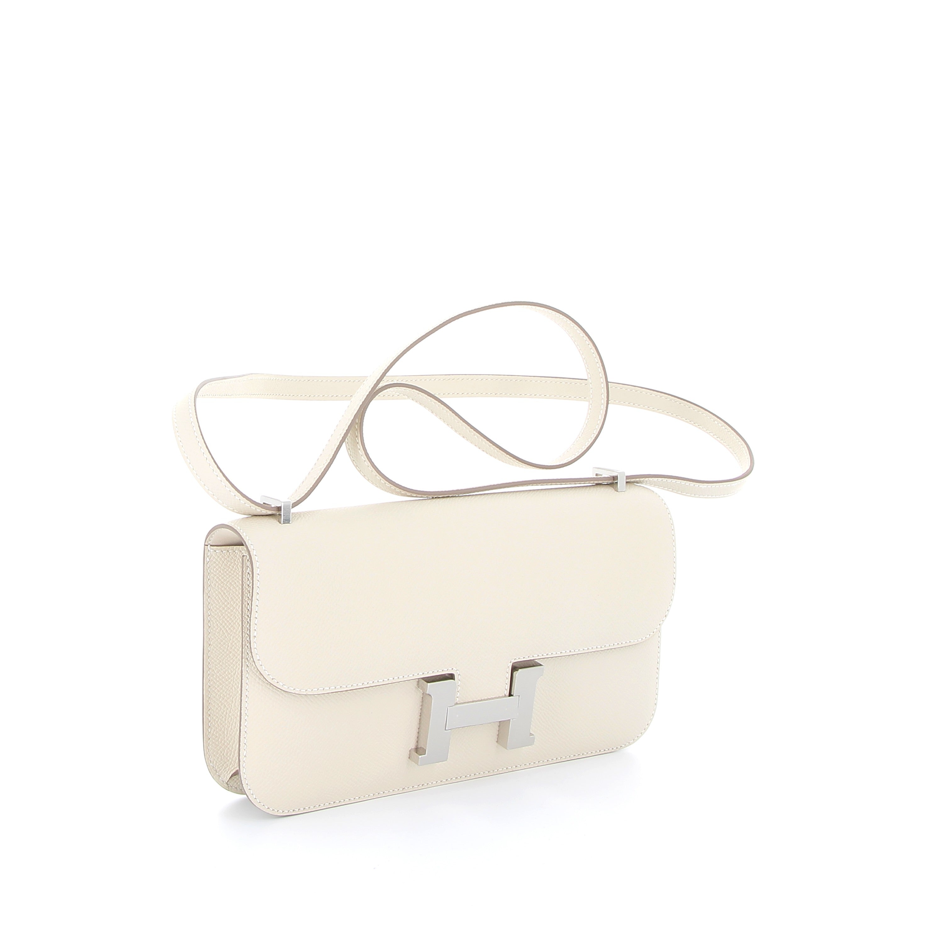 HERMÈS Constance Elan Craie Epsom Palladium hardware