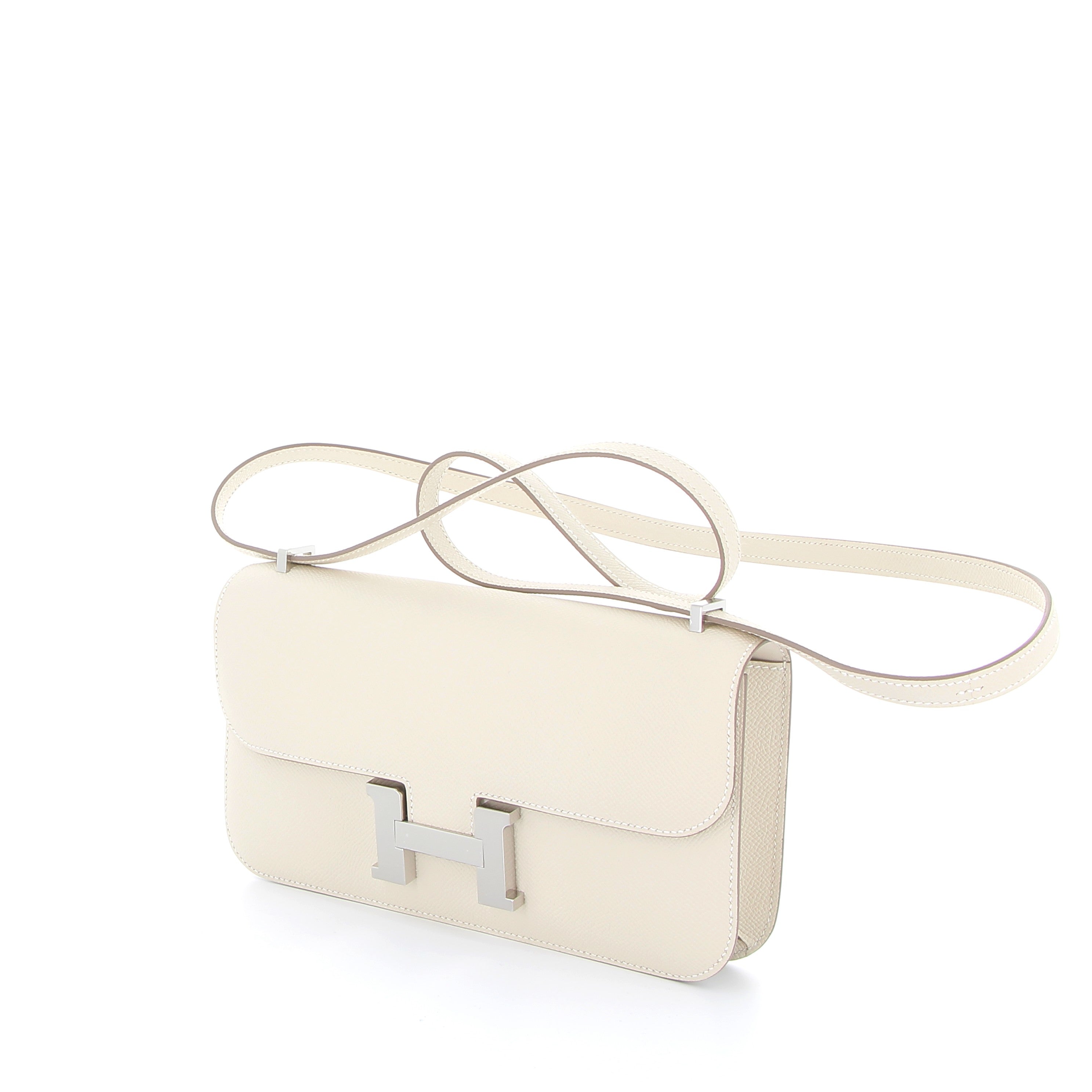 HERMÈS Constance Elan Craie Epsom Palladium hardware