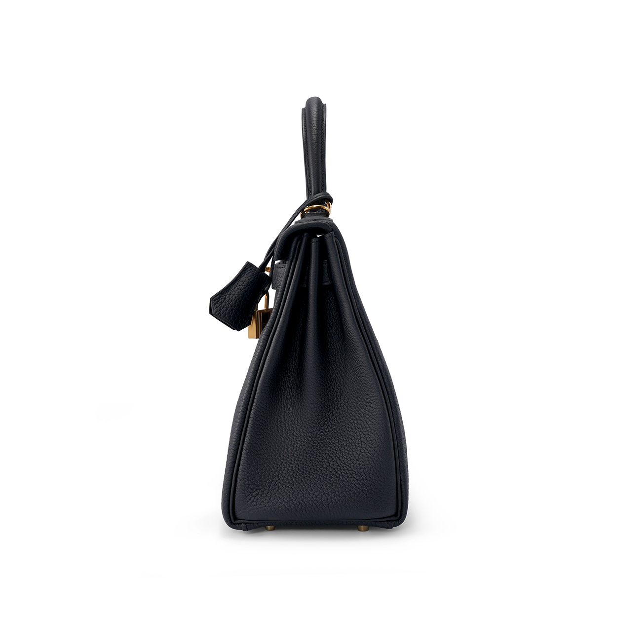 HERMES Kelly 28 Noir Togo Gold Hardware
