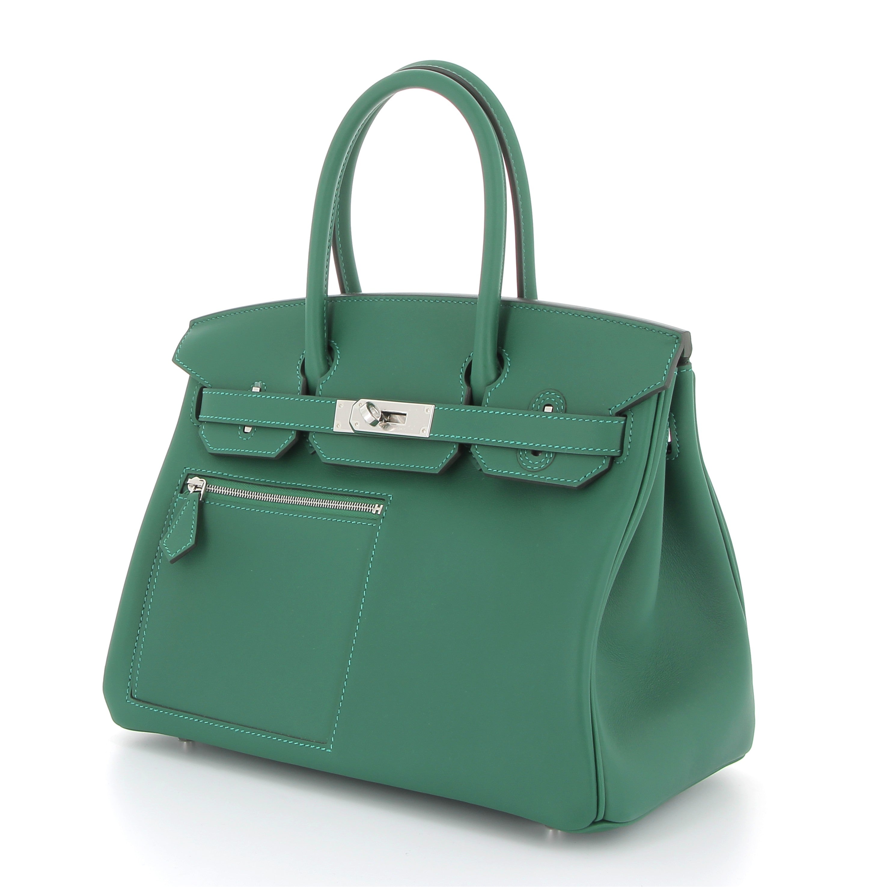 Hermès Birkin 30cm Colormatic Vert Moyen Swift with Palladium Hardware