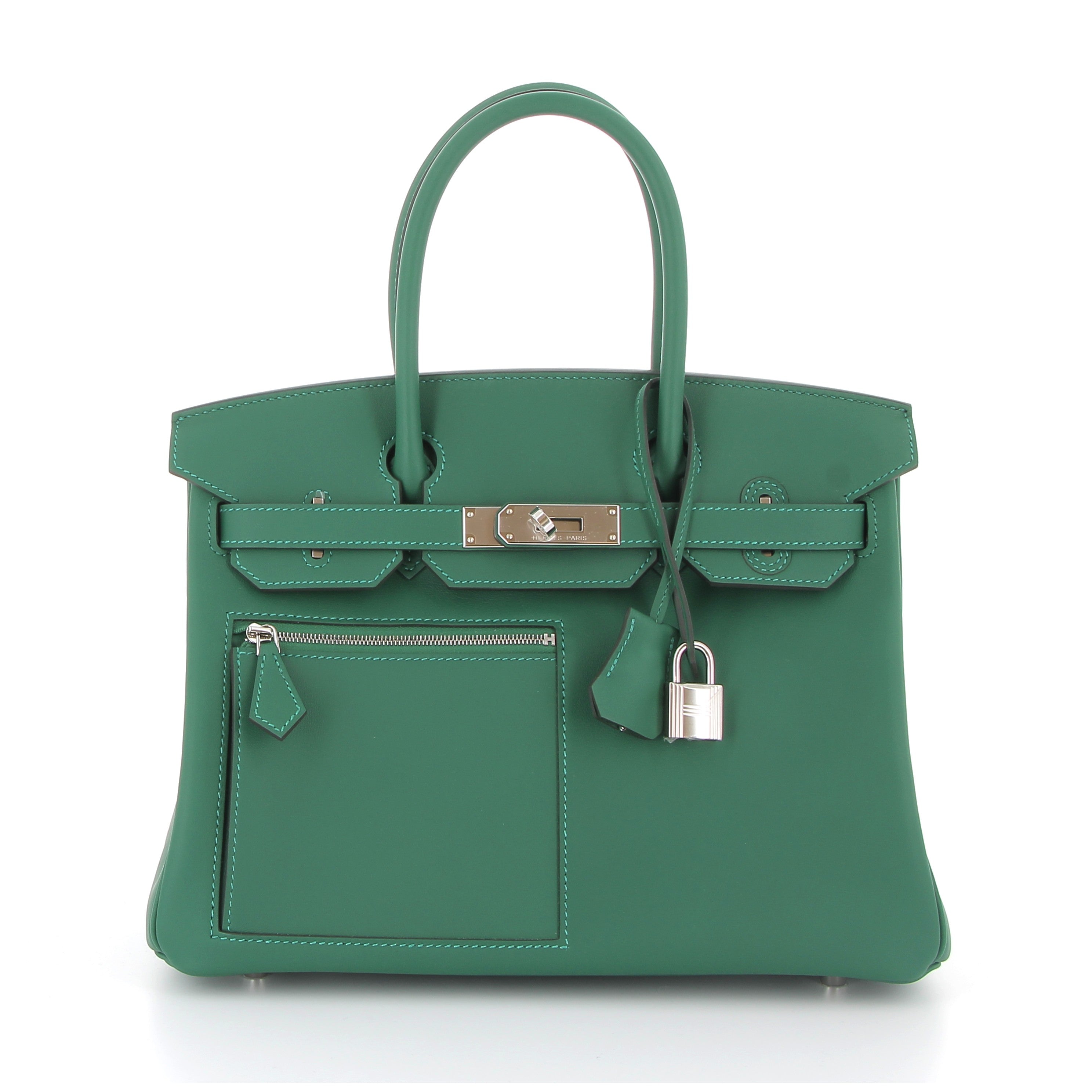 Hermès Birkin 30cm Colormatic Vert Moyen Swift with Palladium Hardware