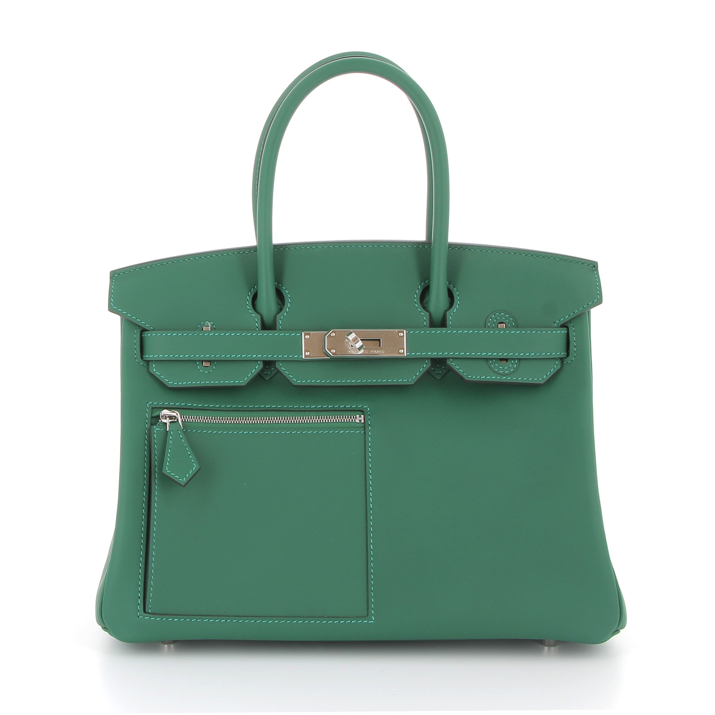Hermès Birkin 30cm Colormatic Vert Moyen Swift with Palladium Hardware