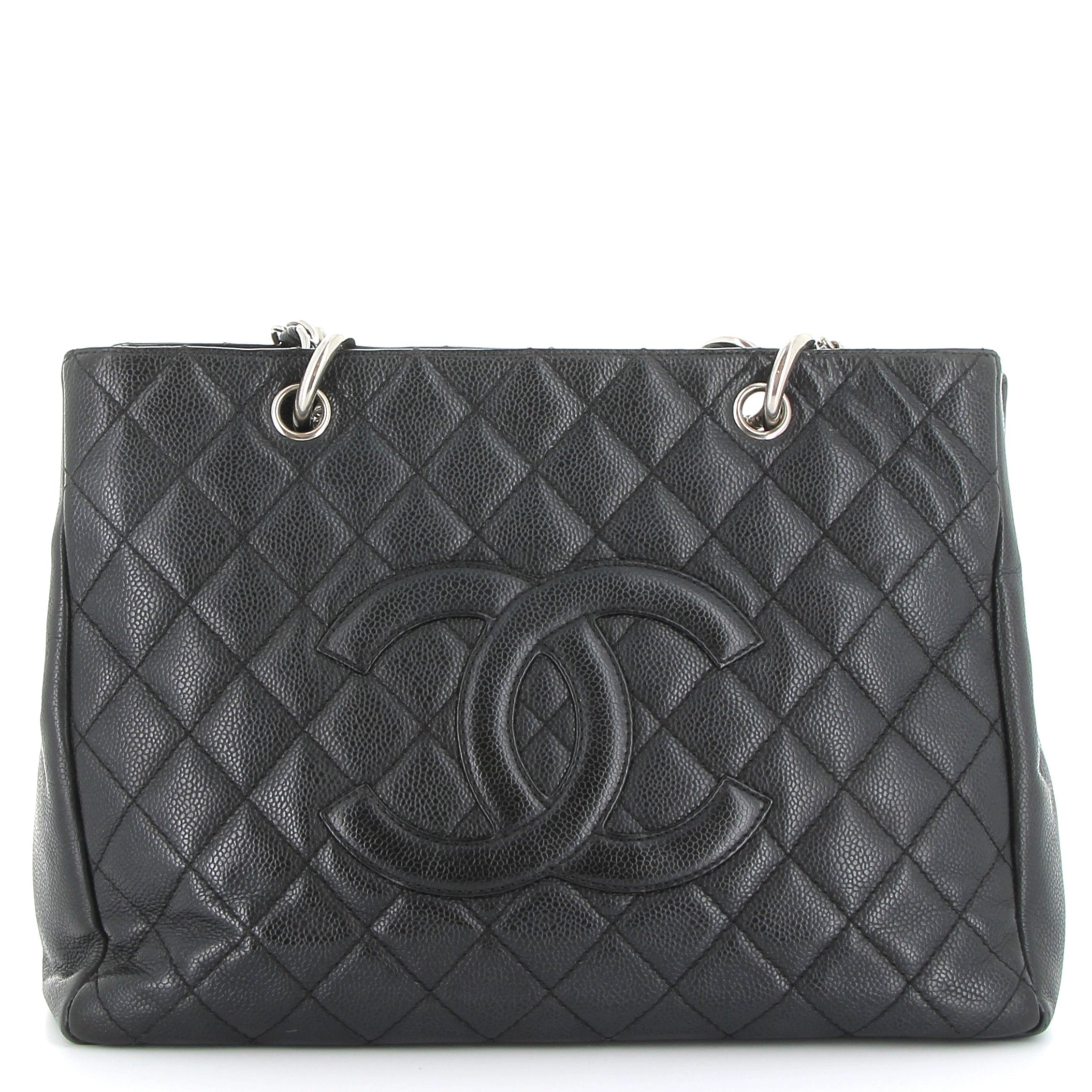 CHANEL Grand Shopping Tote Black in Leather