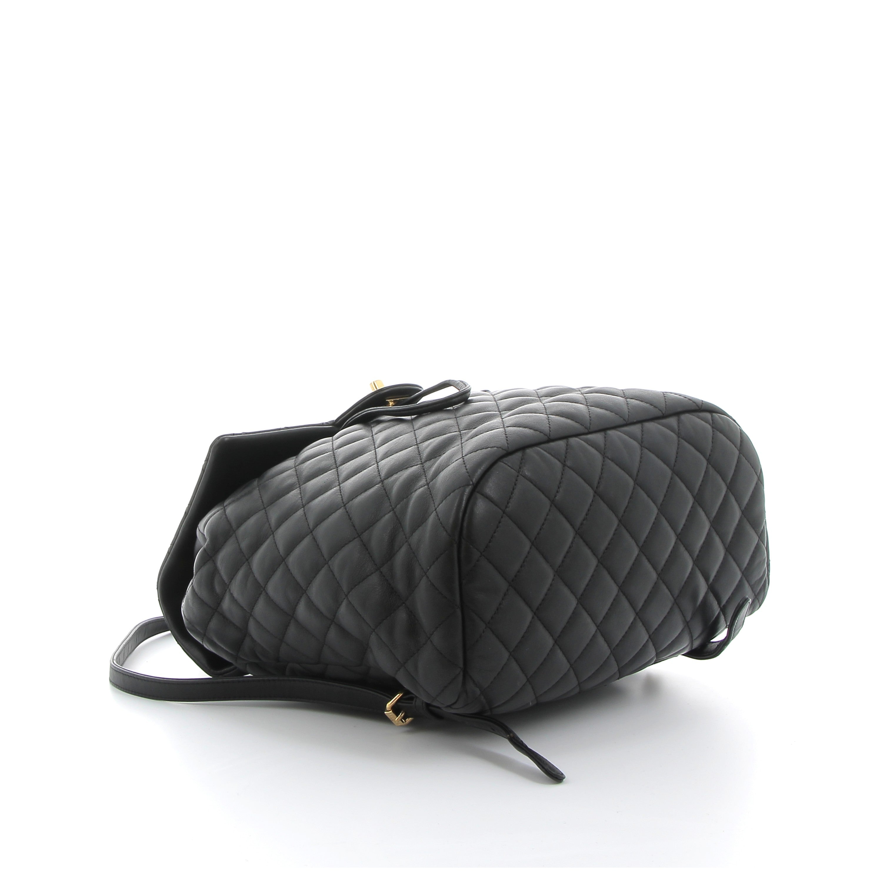 Chanel Noir Quilted Urban Spirit Backpack with Gold Hardware