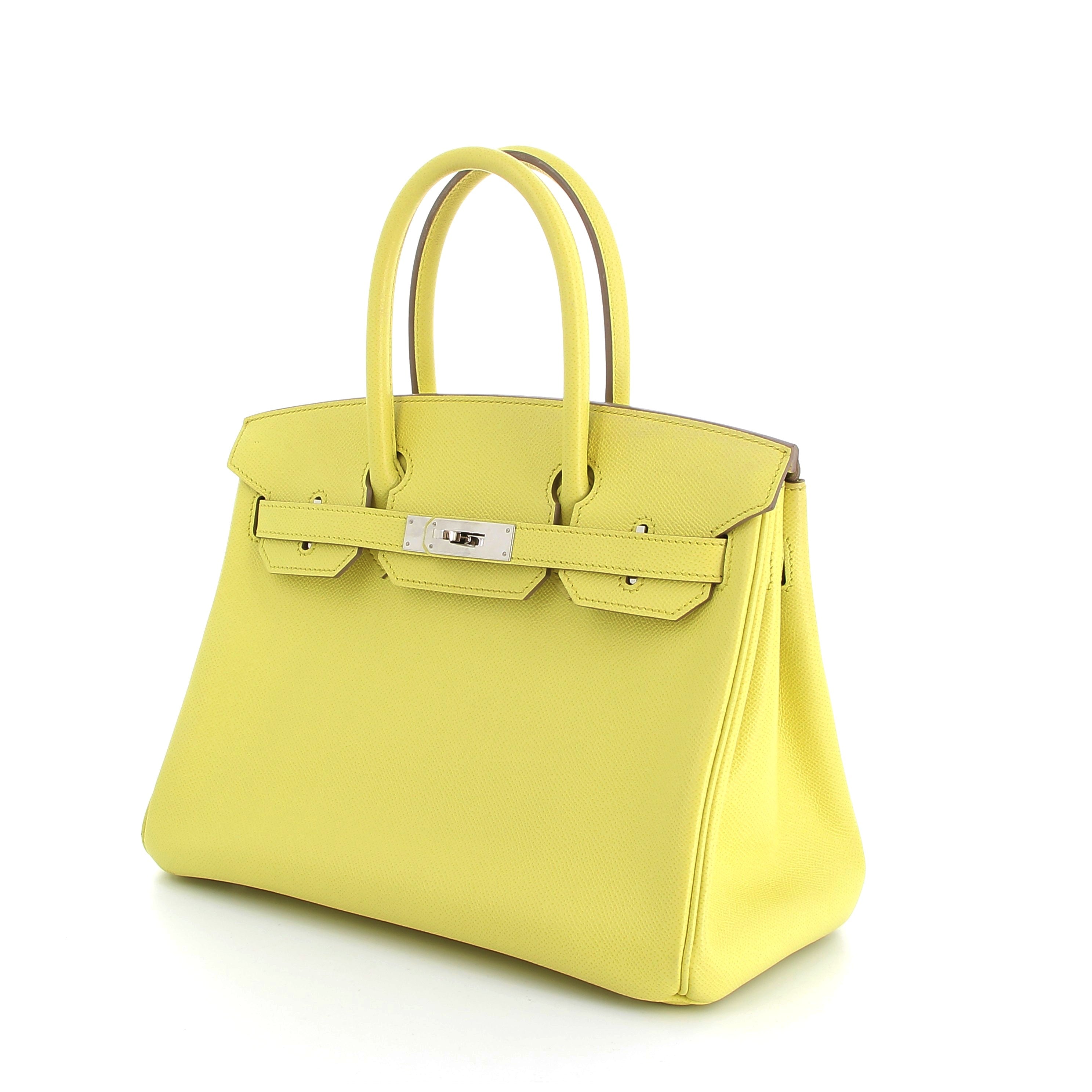 Hermès Birkin 30cm Lime Epsom Leather with Palladium Hardware
