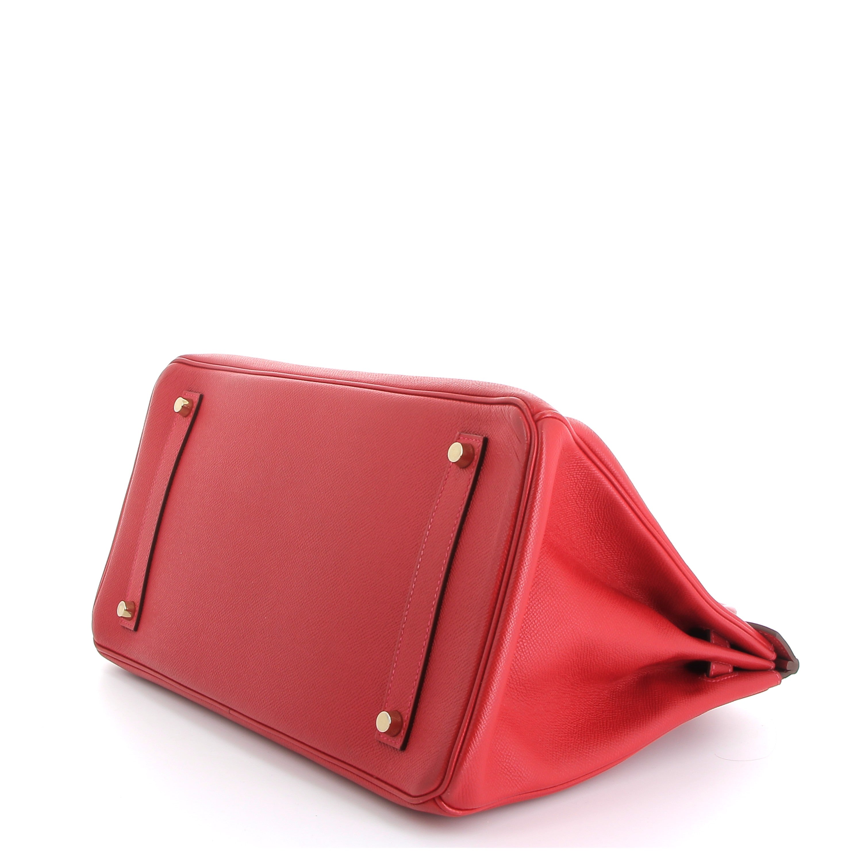 HERMES Preowned Birkin 35 Rouge Casaque Epsom Gold hardware (GHW)